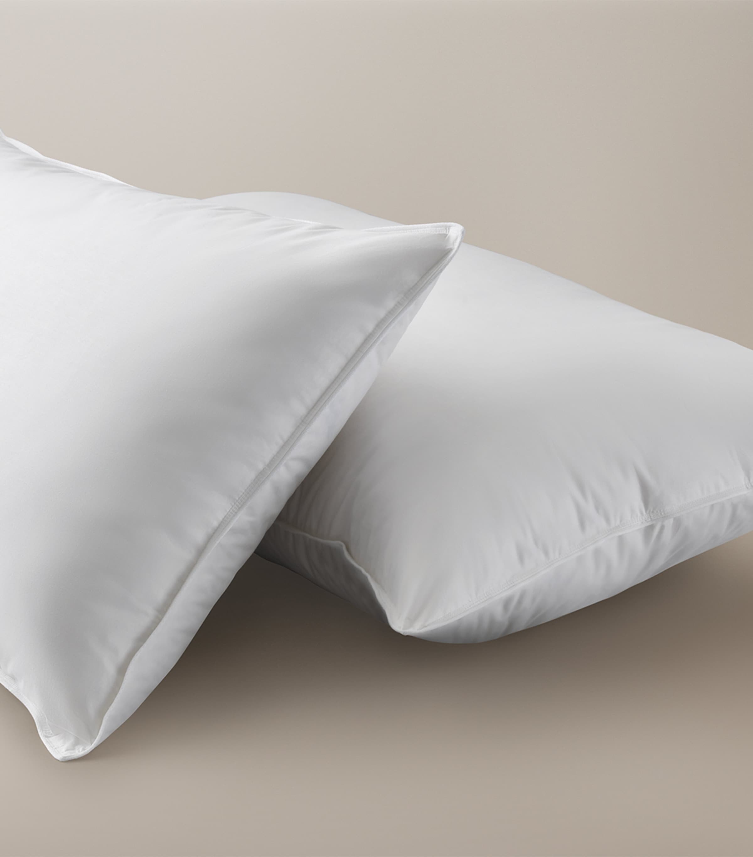 Firm Canadian Goose Down and Feather Pillow (50cm x 90cm) WHITE Image 2