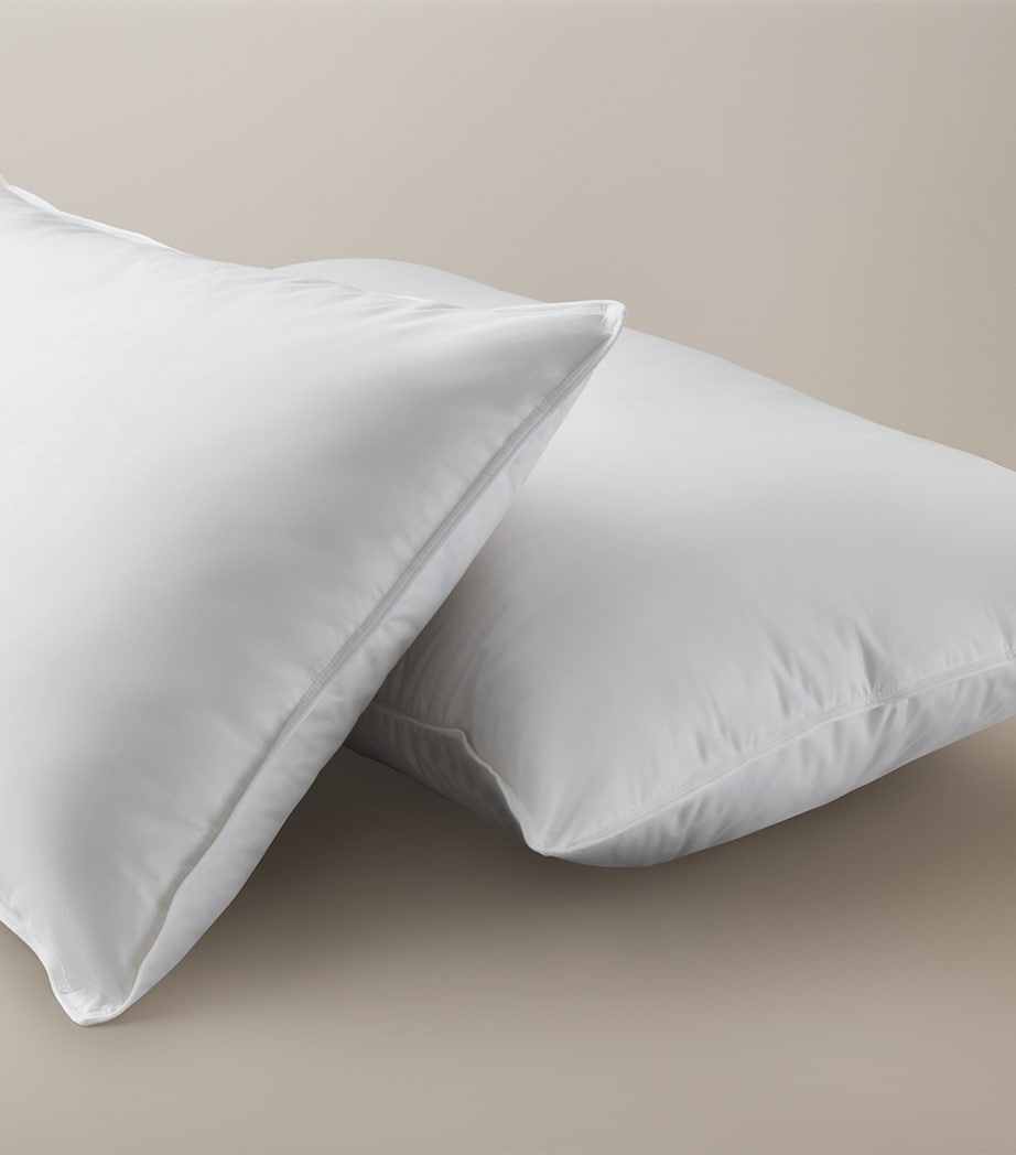 Firm Canadian Goose Down and Feather Pillow (50cm x 90cm) WHITE Image 2