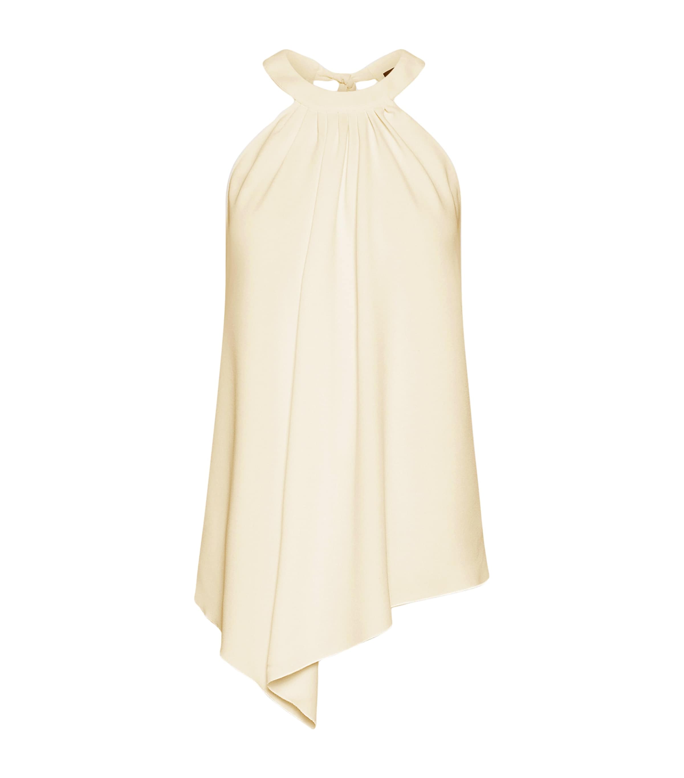 Marella Womens Satin Asymmetrical Top Wool White Image 1