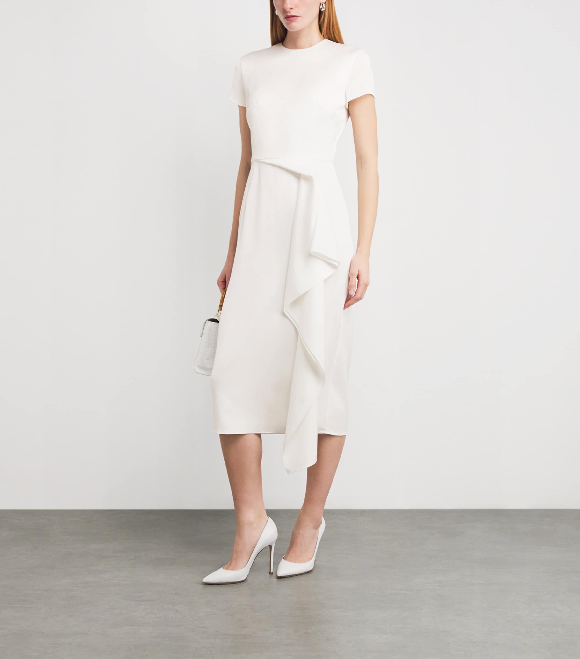 Draped Irene Midi Dress IVORY Image 2