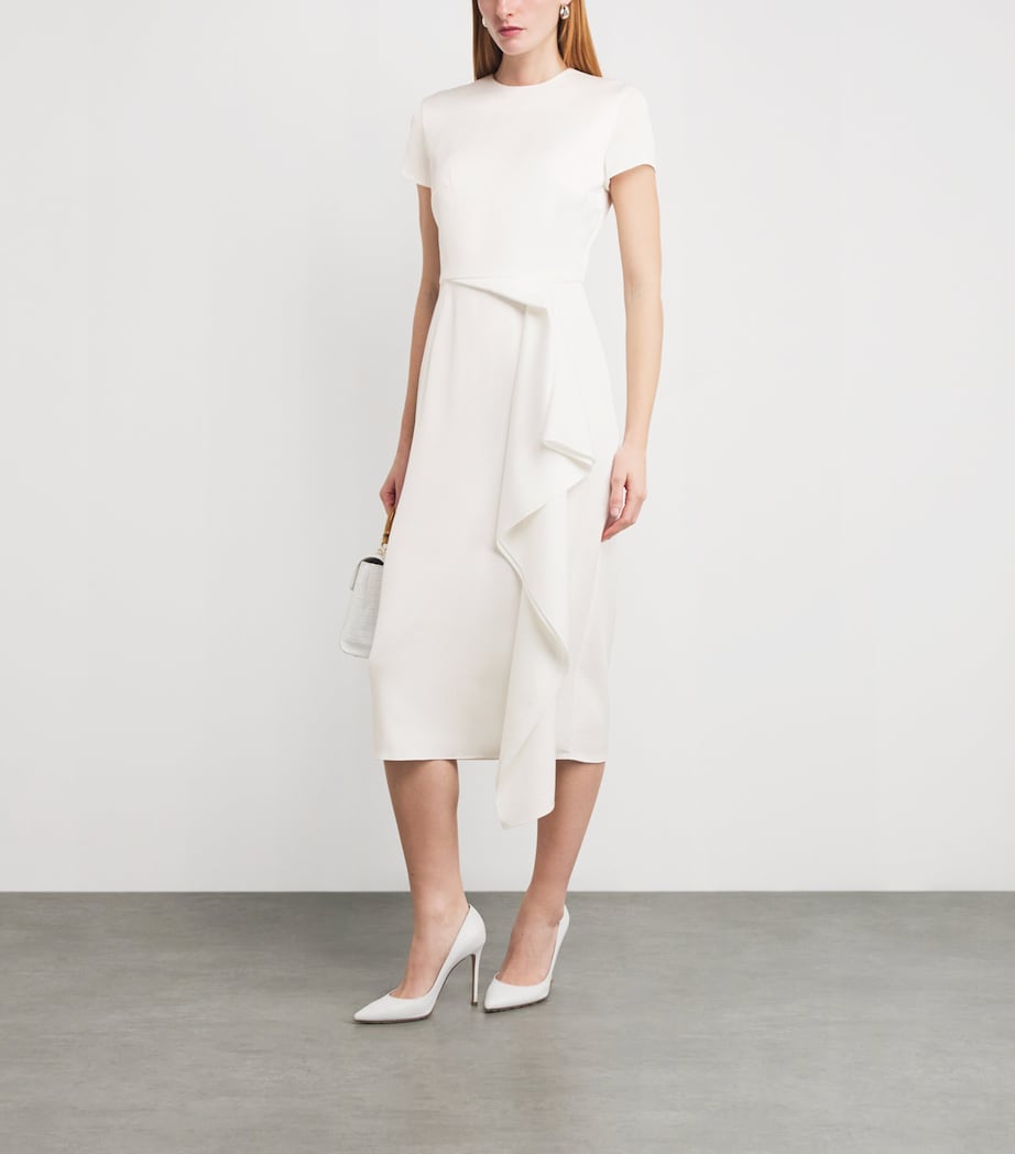 Draped Irene Midi Dress IVORY Image 2