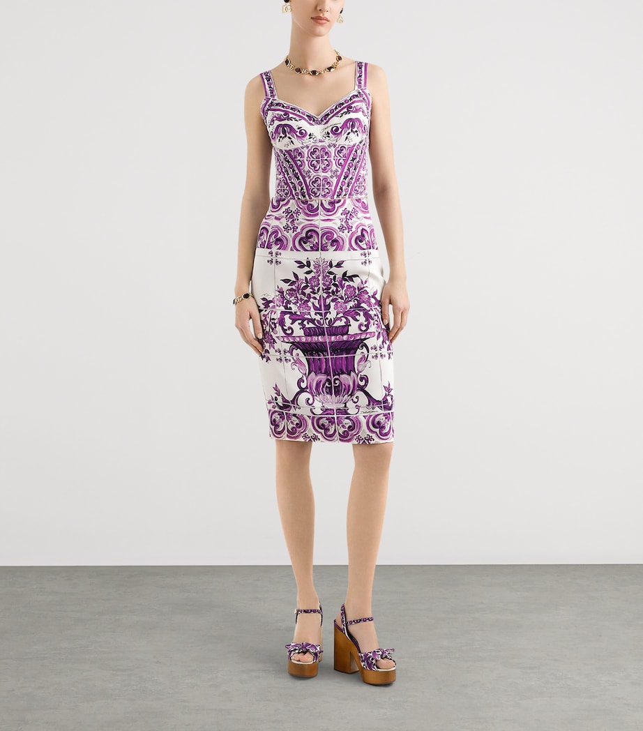 Printed Bustier Top IP3TN-MAIOLICA VIOLA Image 2