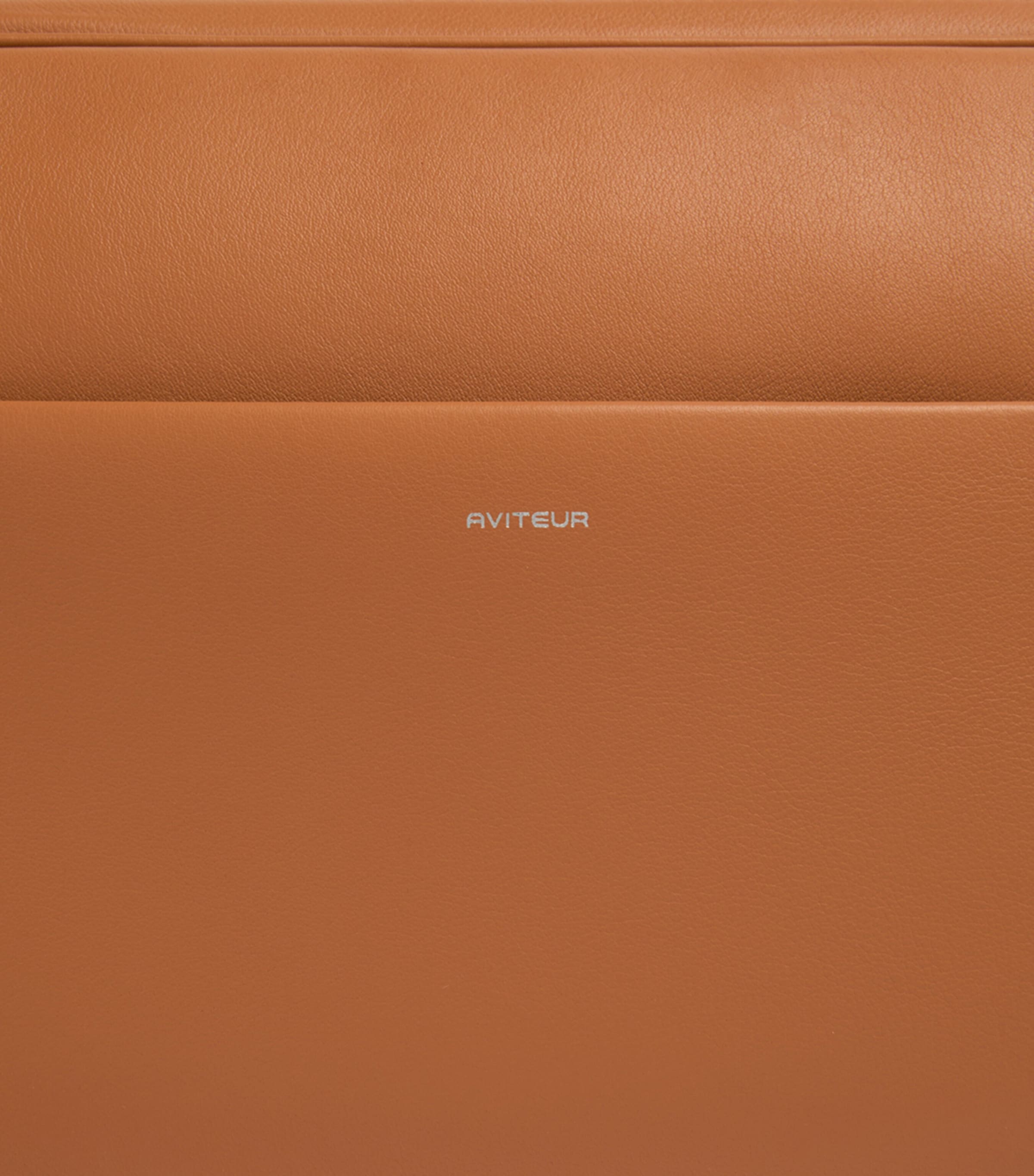 Leather Trolley-Sleeve Laptop Case WALNUT Image 4