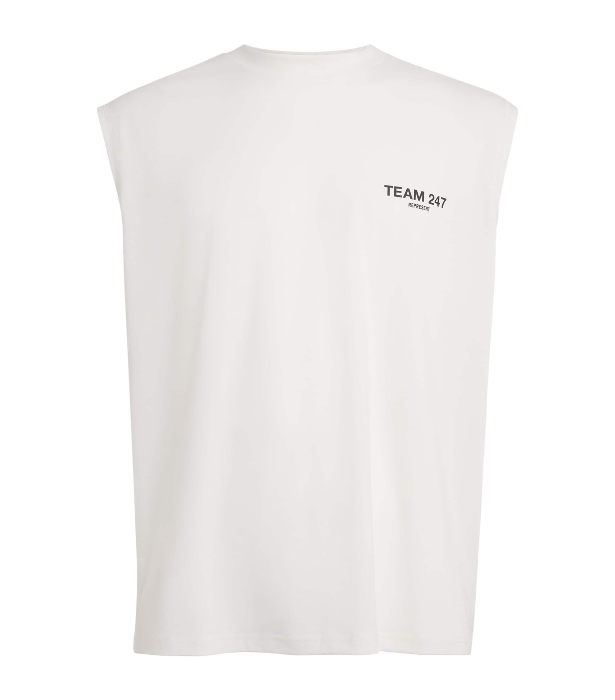 Represent 247 Mens Team 247 Tank Top Flat White Image 1