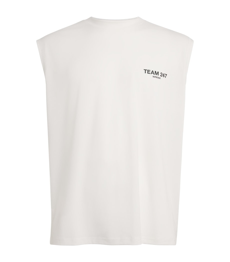 Represent 247 Mens Team 247 Tank Top Flat White Image 1