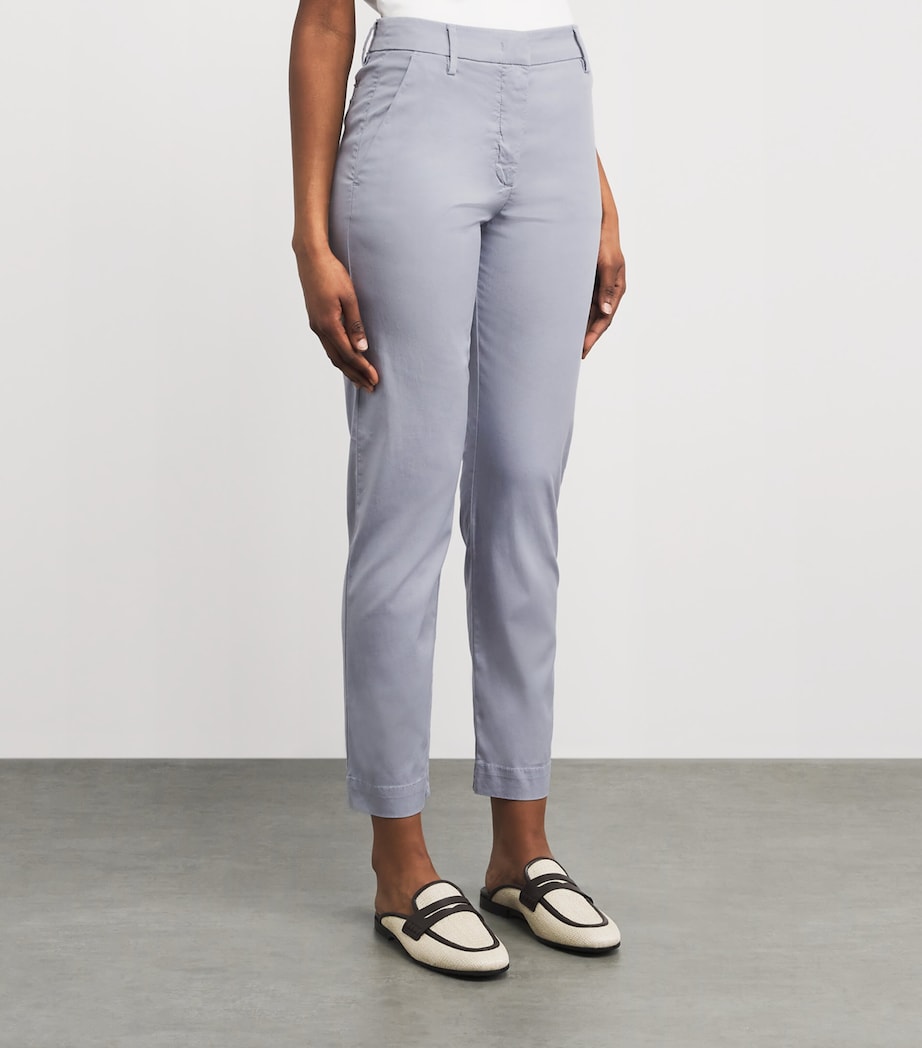 Eleventy Womens Twill New York Trousers Nuvola Image 4