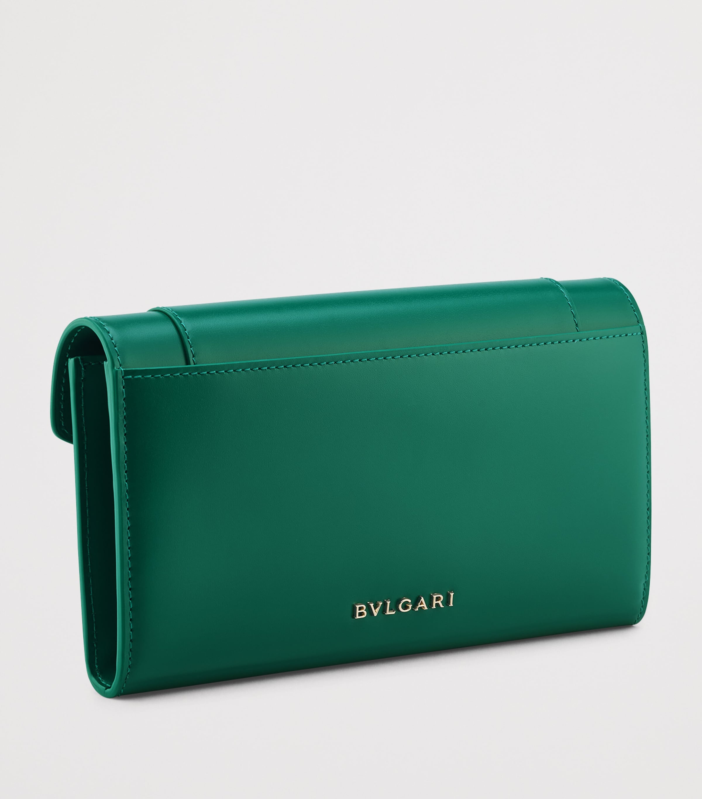 Bvlgari Large Leather Serpenti Forever Wallet Green Image 3