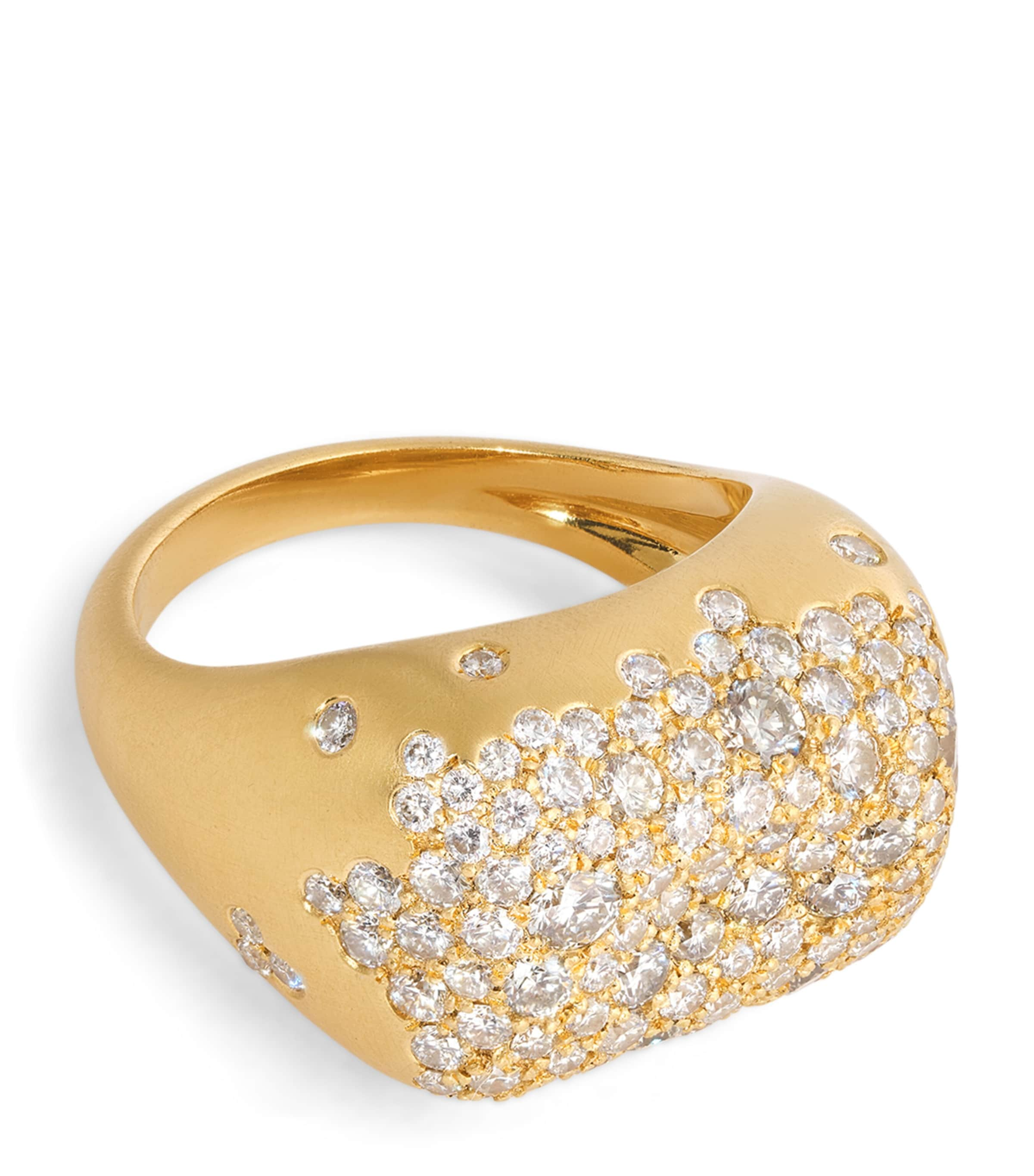 Nada Ghazal Yellow Gold And Diamond Malak Ring