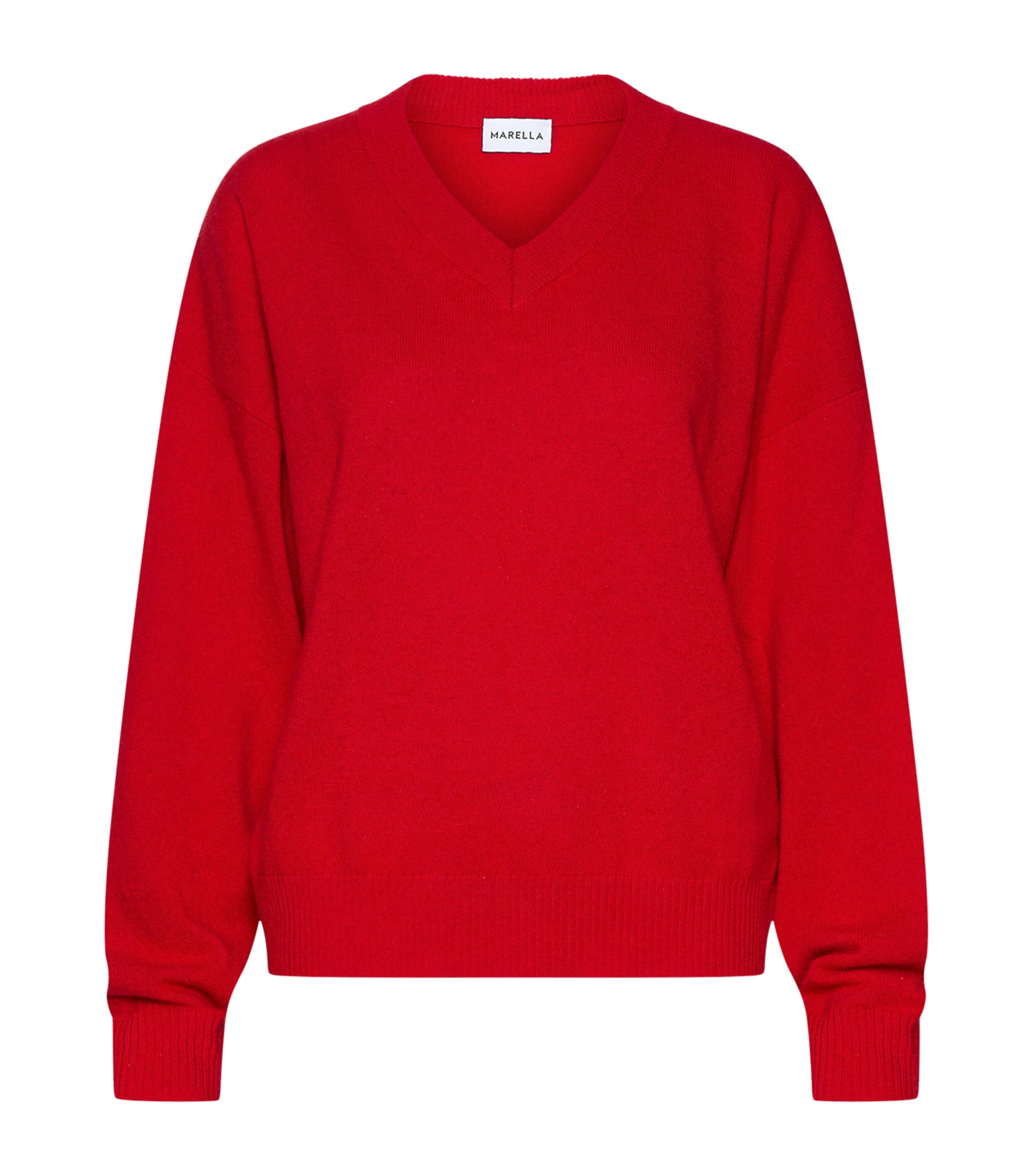 Marella Womens Wool-Cashmere Sweater Red Image 1