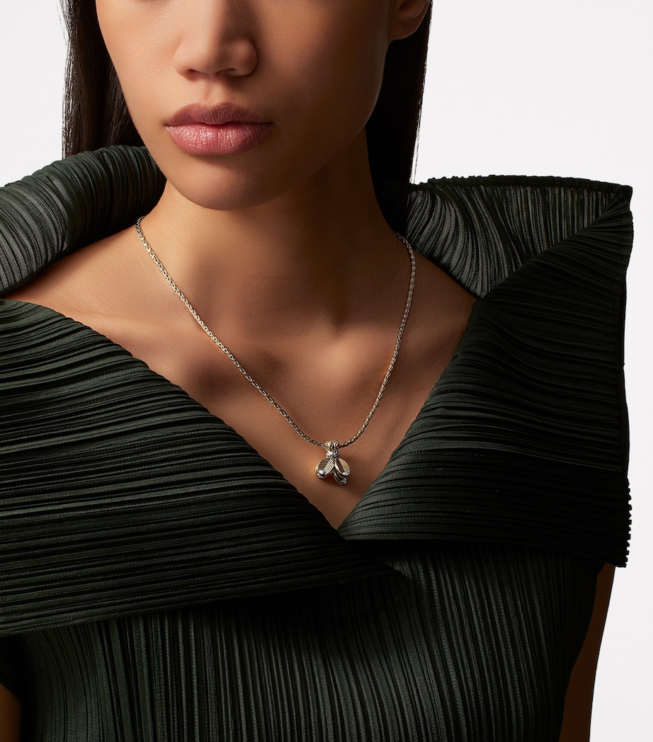 Yellow Gold, White Gold and Diamond Grain de Café Necklace YELLOW GOLD Image 2