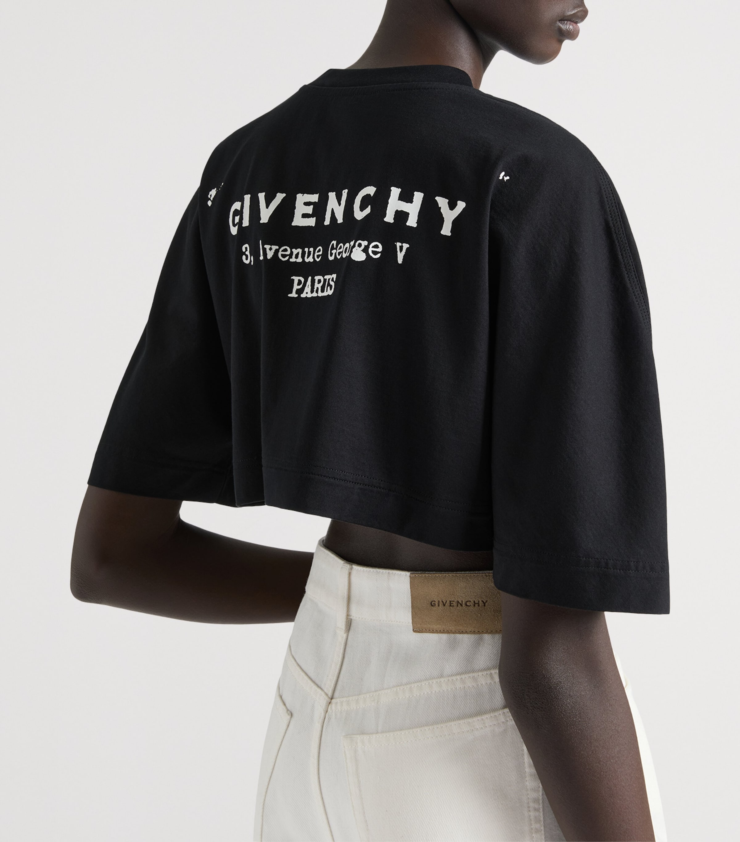 【関税＆送料込み】Givenchy Logo Cotton Cropped T-Shirt Givenchy Cropped T-Shirt In Cotton With Stripes | Saks Fifth