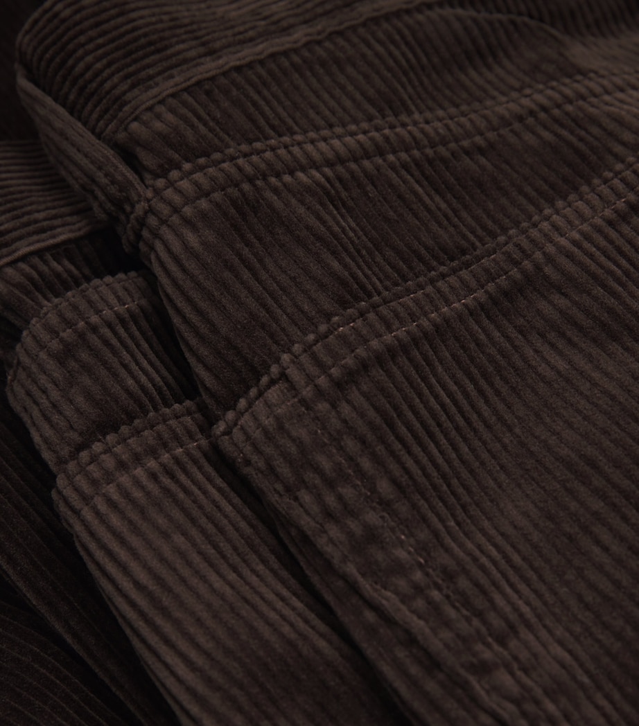 Cotton Corduroy Wide-Leg Trousers DARK BEECH Image 5