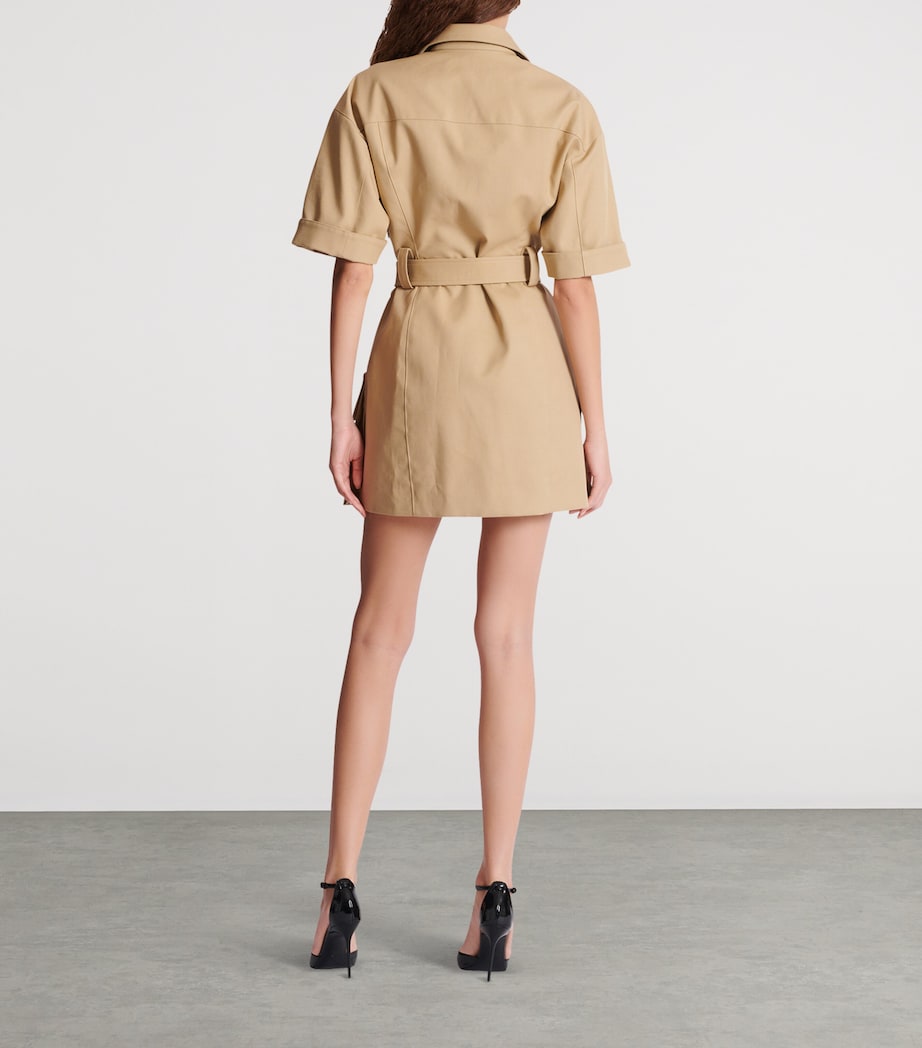 Cotton Belted Mini Dress 0FK BEIGE Image 4