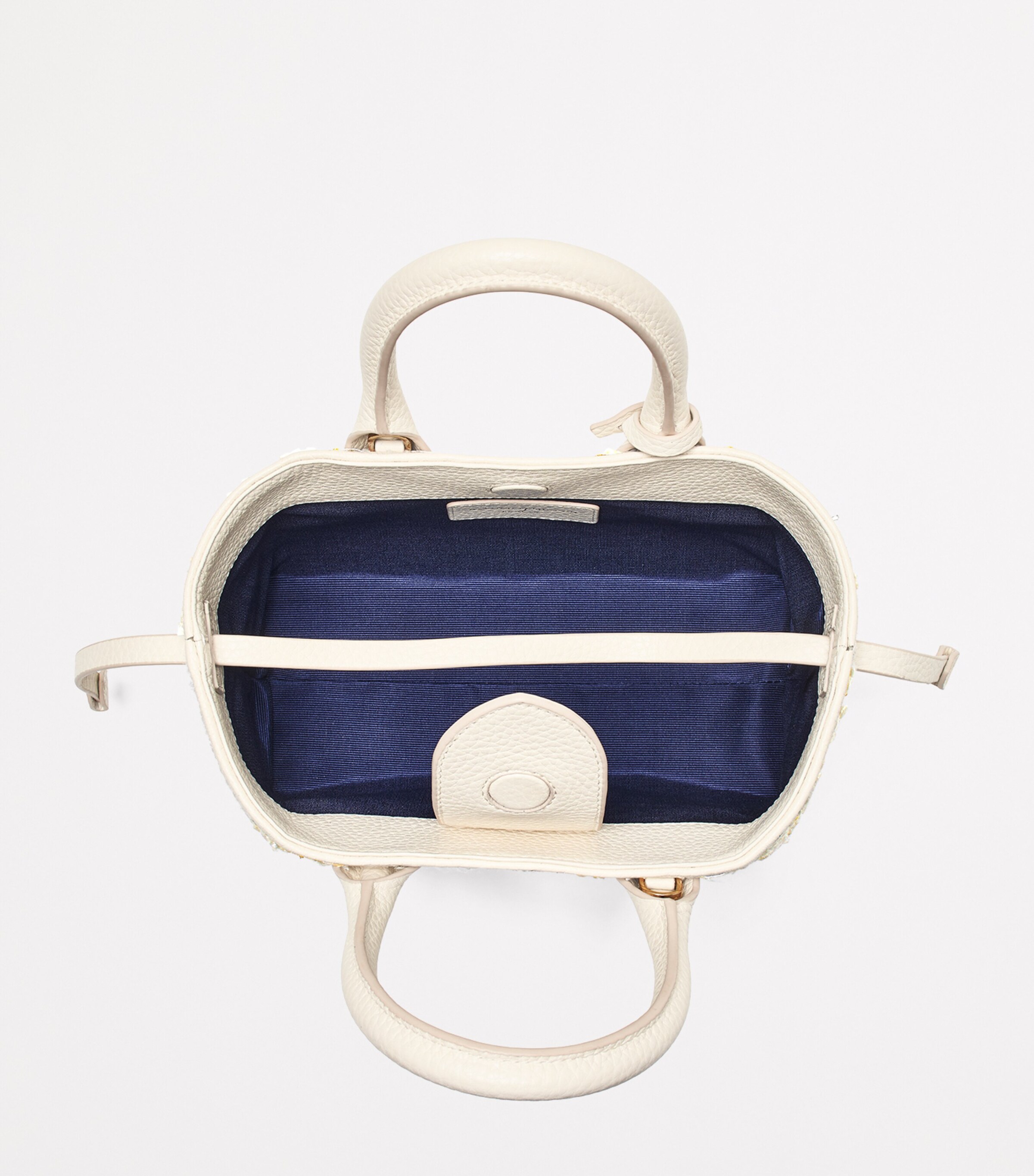 Mini Tweed Paris Top-Handle Bag IVORY Image 5