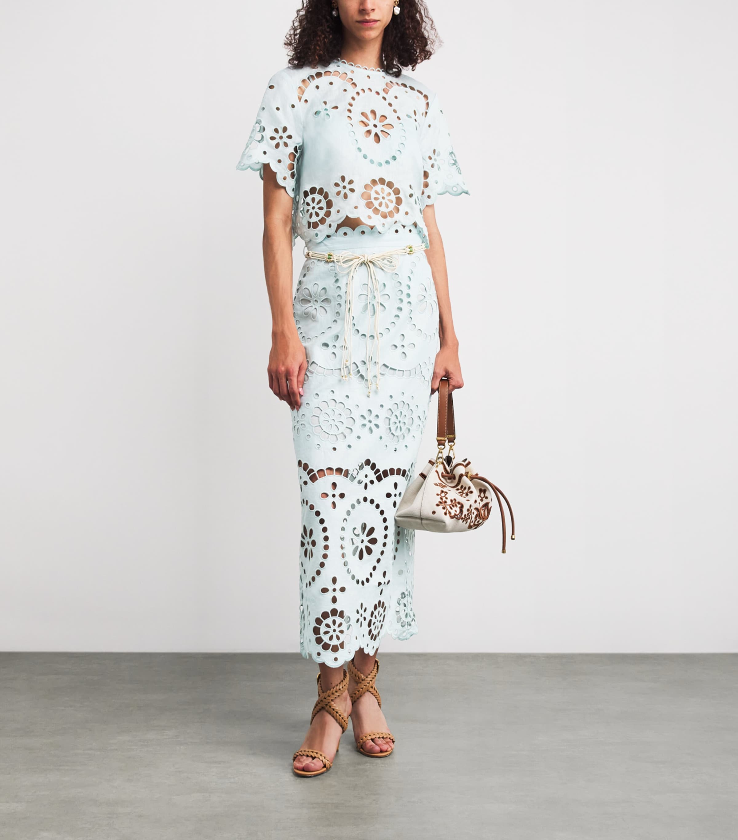 Linen Awaken Midi Skirt MINTMIT Image 2