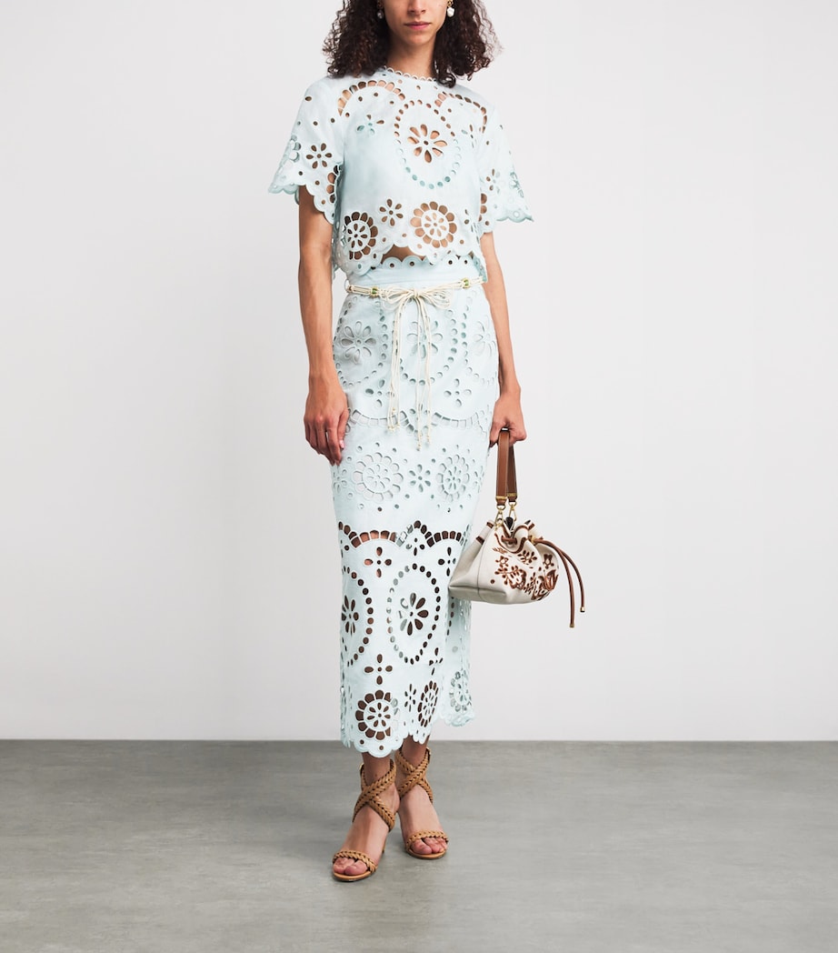 Linen Awaken Midi Skirt MINTMIT Image 2