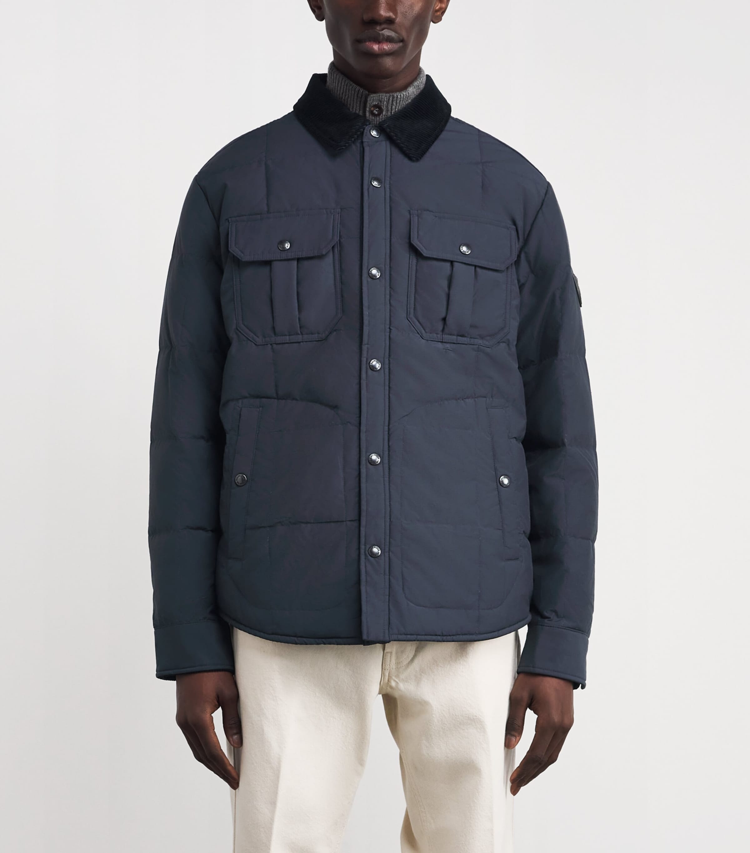 Cotton-Blend Hartland Down Shacket NAVY Image 3