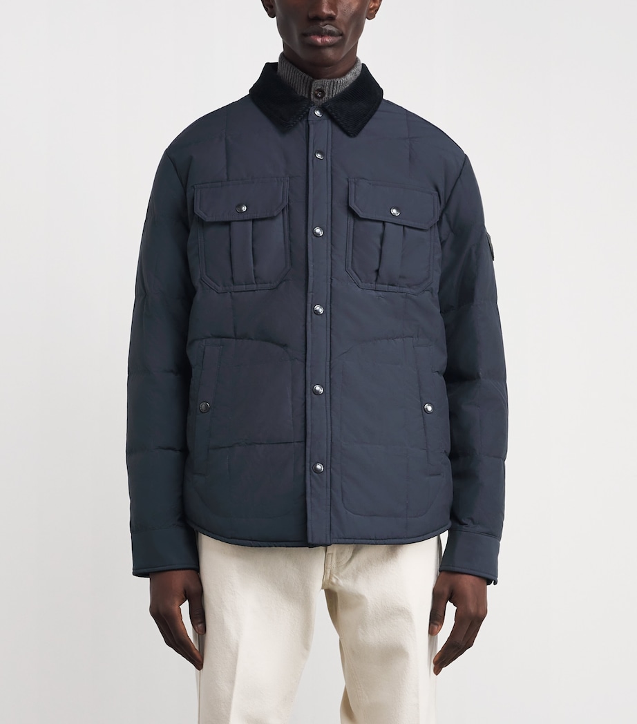 Cotton-Blend Hartland Down Shacket NAVY Image 3