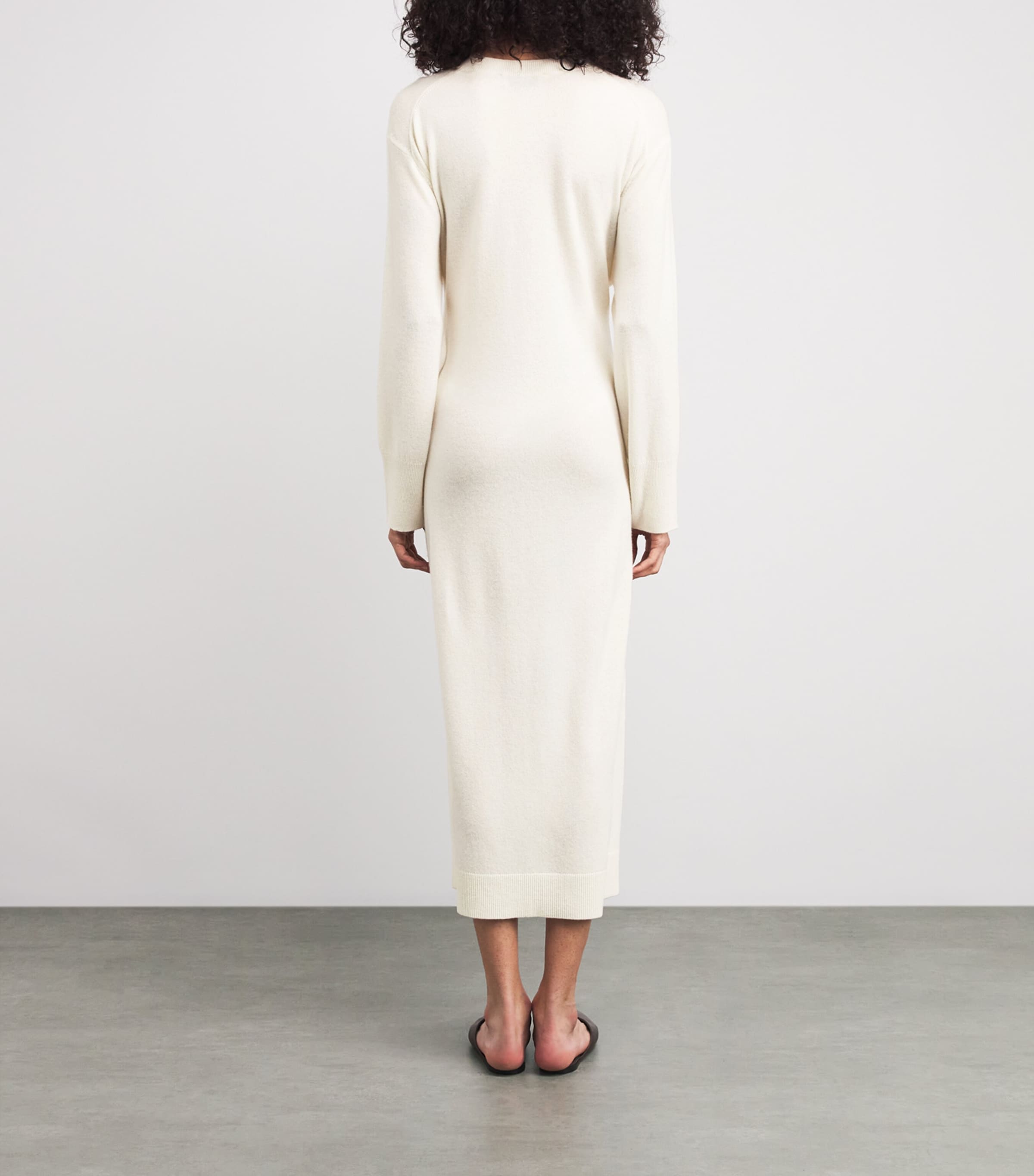 Cashmere-Blend Maxi Dress 115 IVORY Image 3