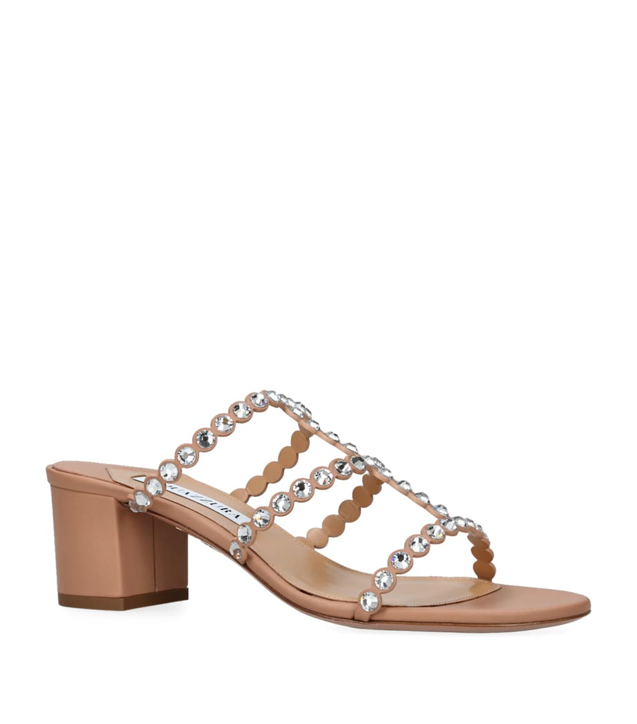 Leather Embellished Tequila Sandals 50 PALE PINK Image 3