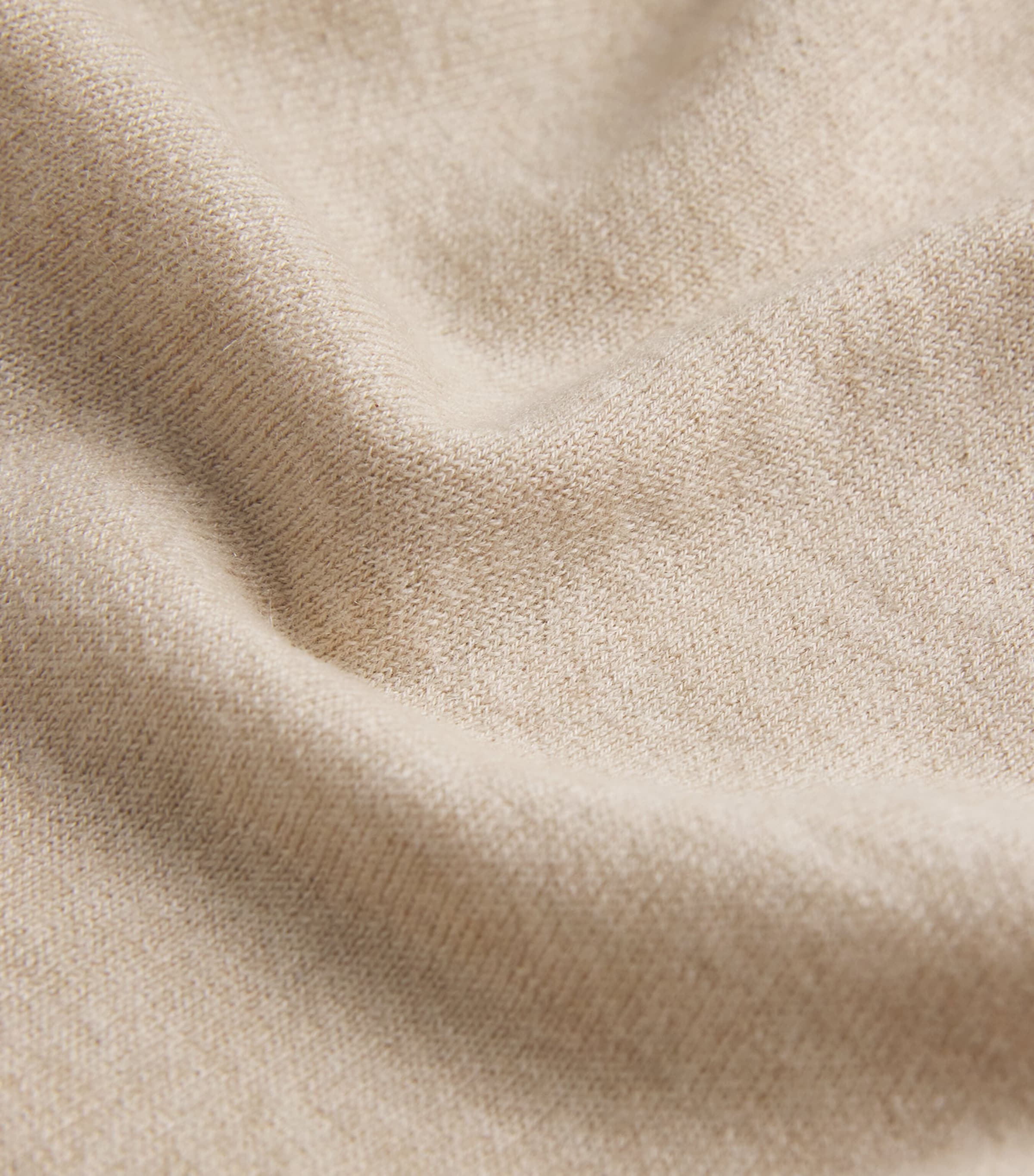 Cashmere Crew-Neck Short-Sleeve Sweater CHAMPAGNE Image 5