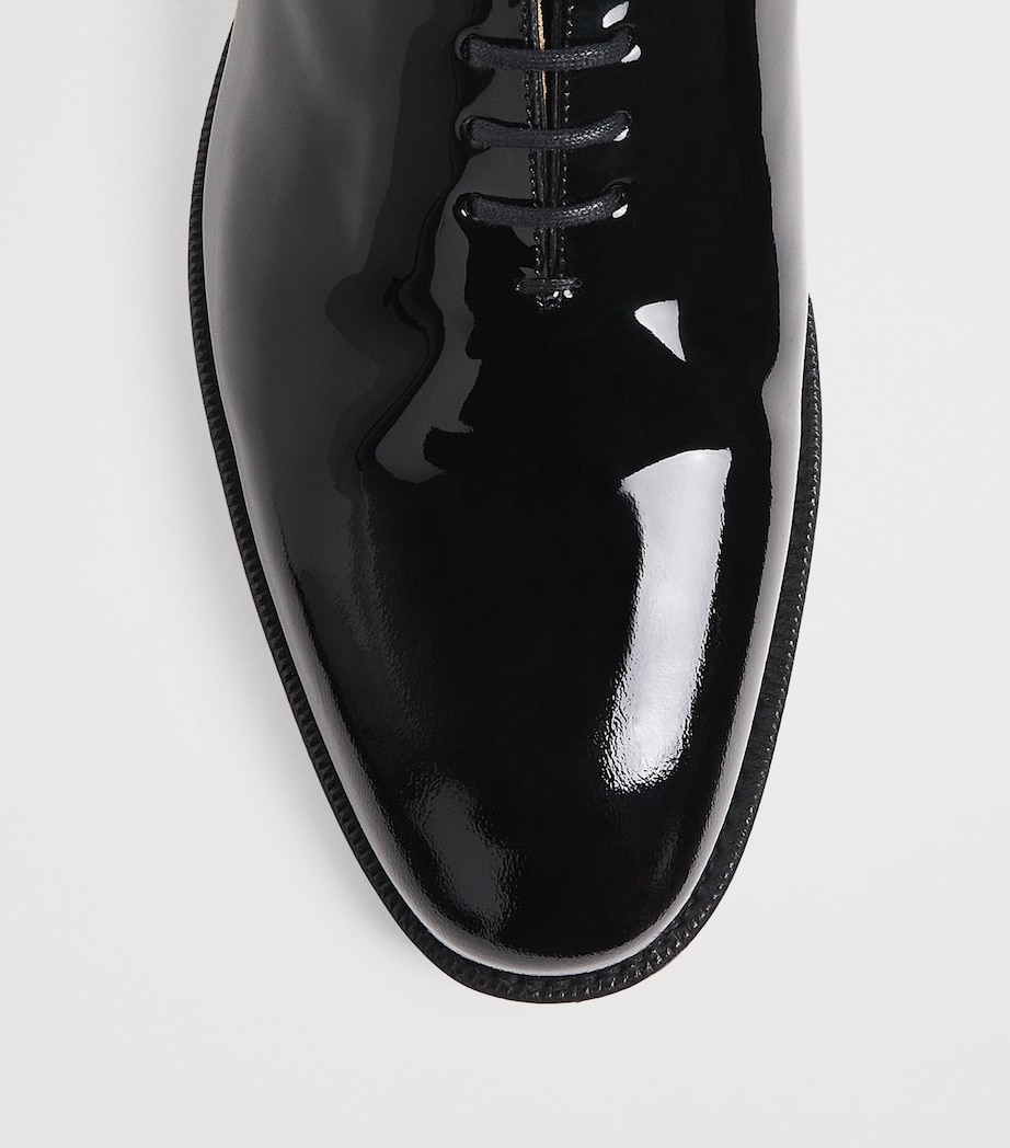 Patent Leather Whole Cut Oxford Shoes BLACK Image 5