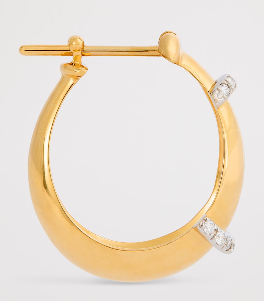 L'ATELIER NAWBAR Mixed Gold and Diamond Buoy Lot N*91 Earrings Yellow Gold Image 4
