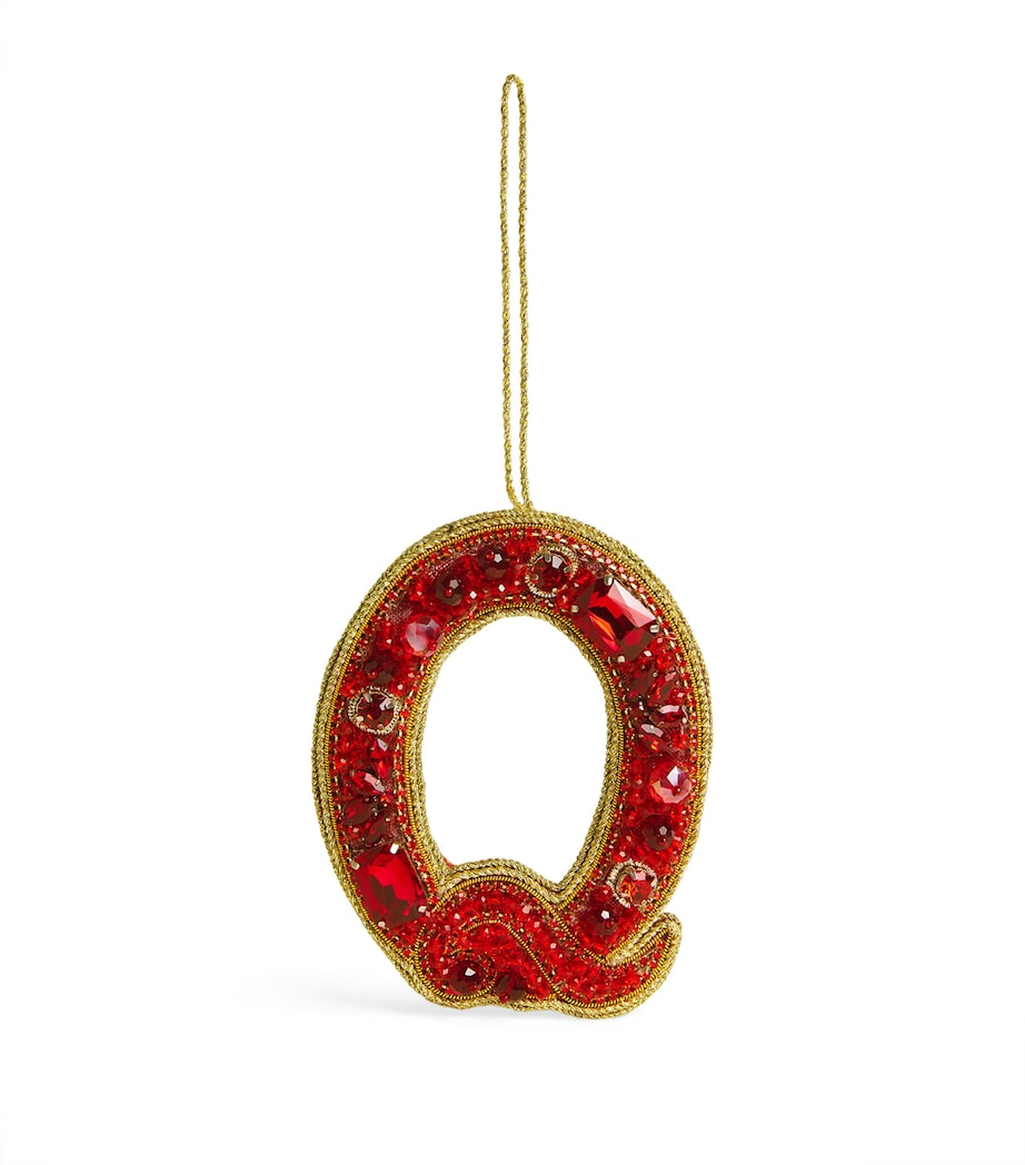 Embellished Q Tree Decoration RED Image 1