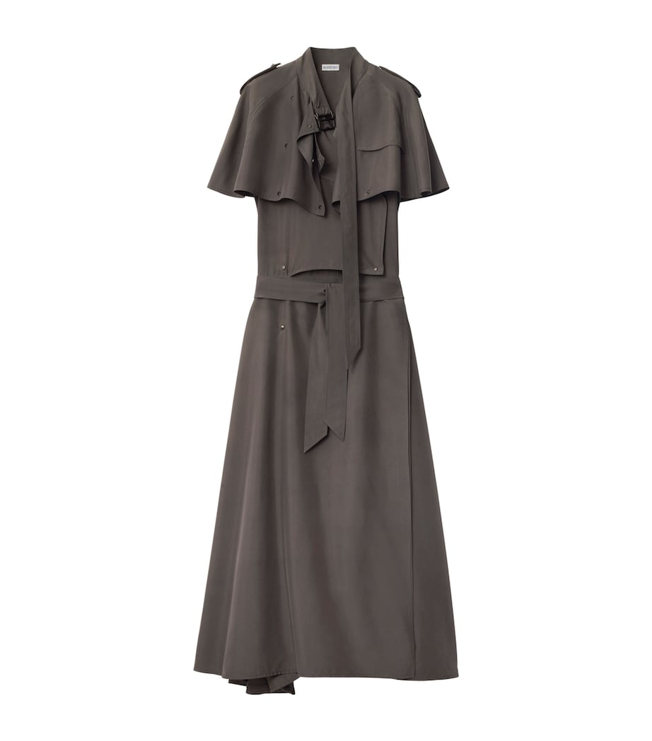 Silk Trench Midi Dress CELLAR Image 1