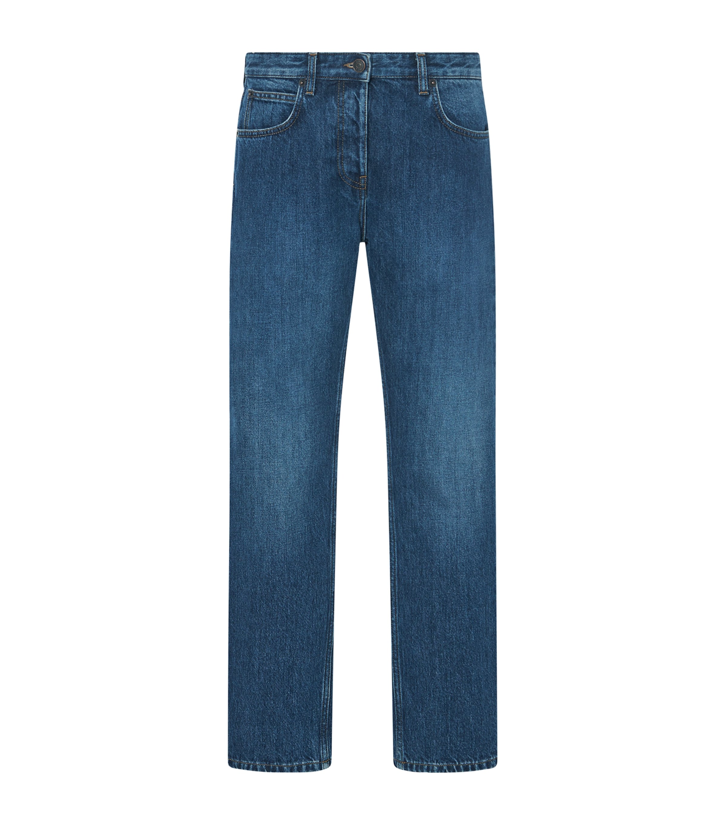 Shop The Row Riaco Mid-rise Slim Jeans In Blue