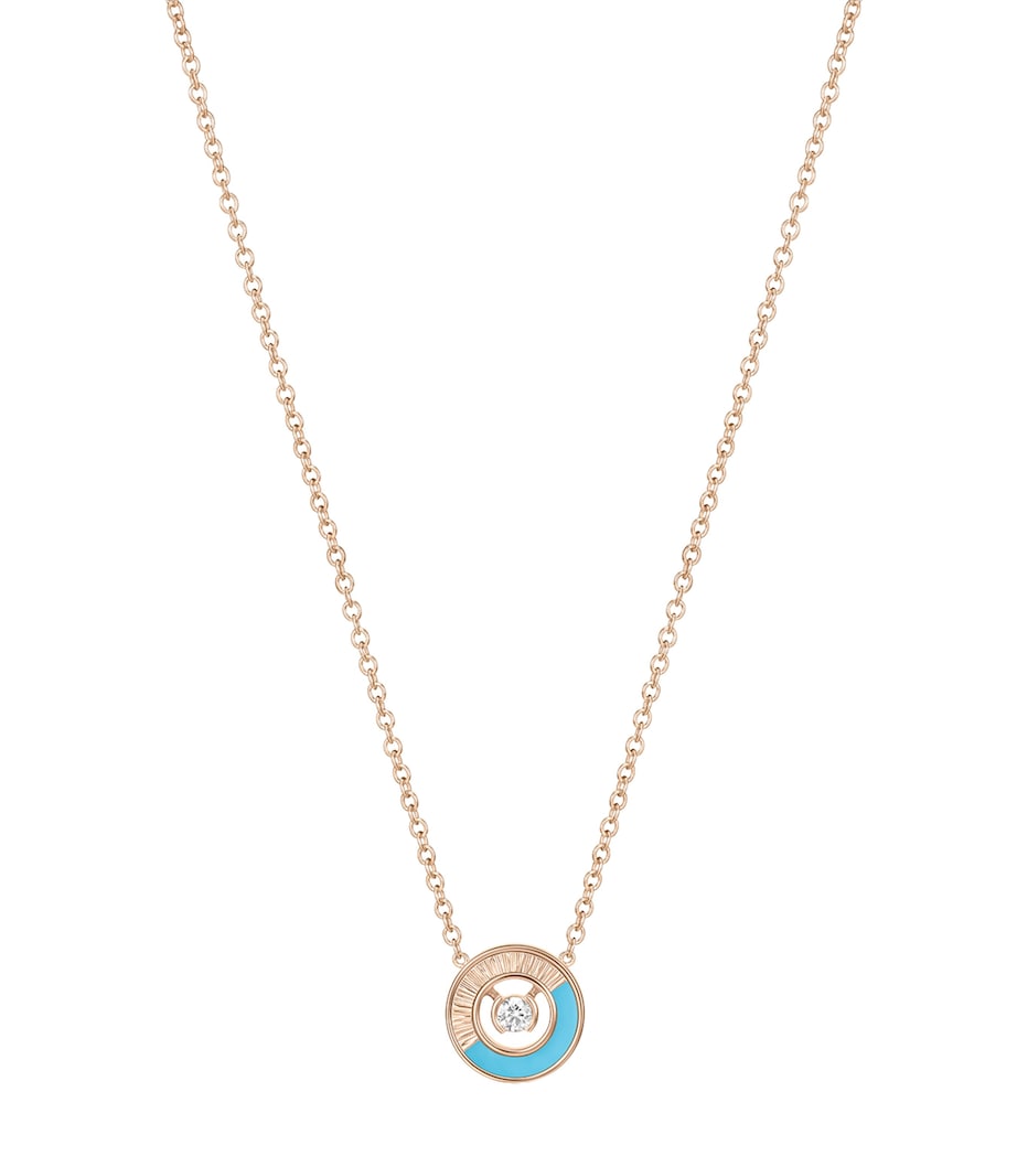 Piaget Rose Gold, Turquoise and Diamond Possession Palace Pendant Necklace Turquoise Image 1