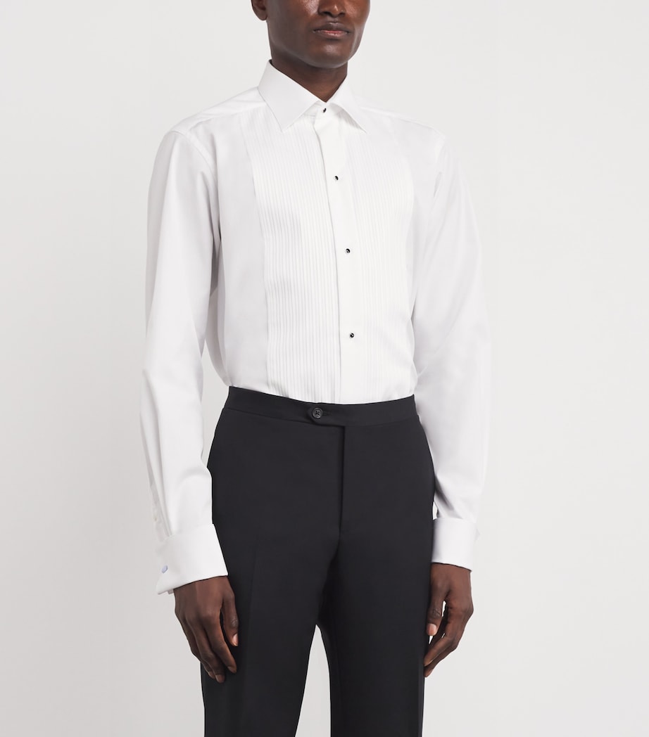 Plissé-Front Contemporary Fit Shirt 00 WHITE Image 3