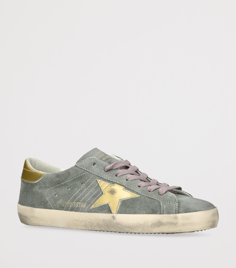 Golden Goose Suede Super-Star Sneakers Green Oth Image 3