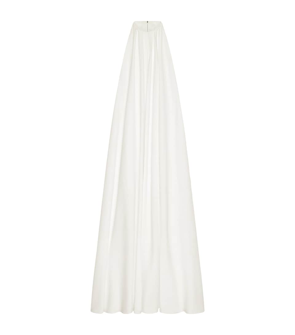 Givenchy Crepe Halterneck Maxi Dress Ivory