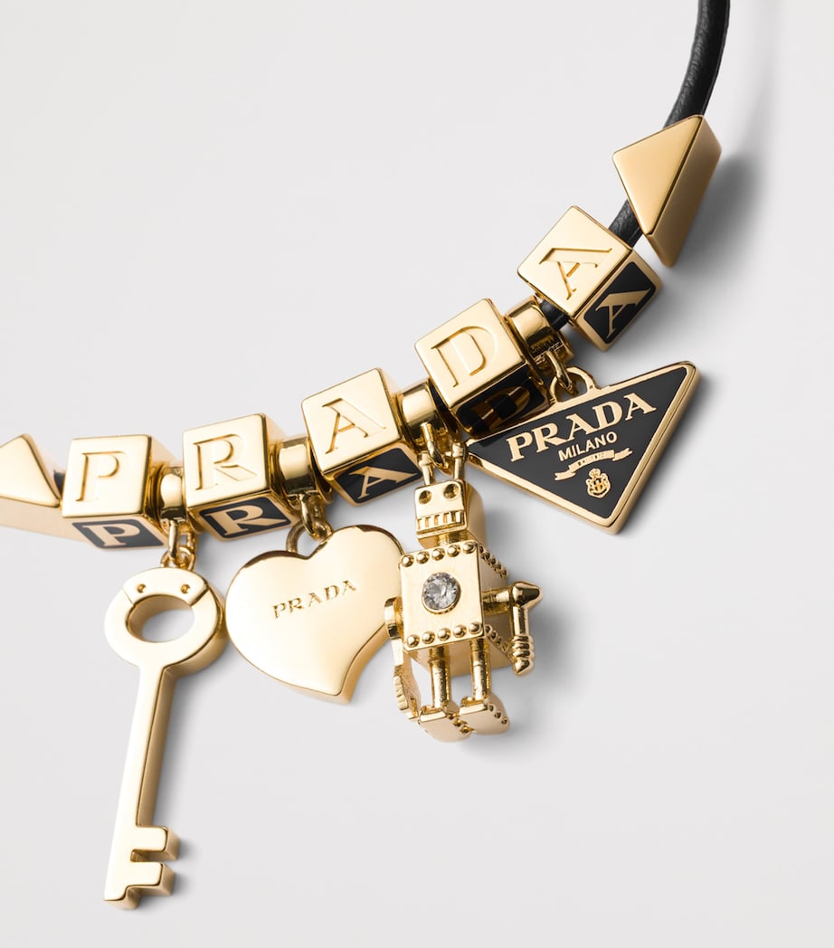 Prada Nappa Leather Beaded Bracelet Image 2