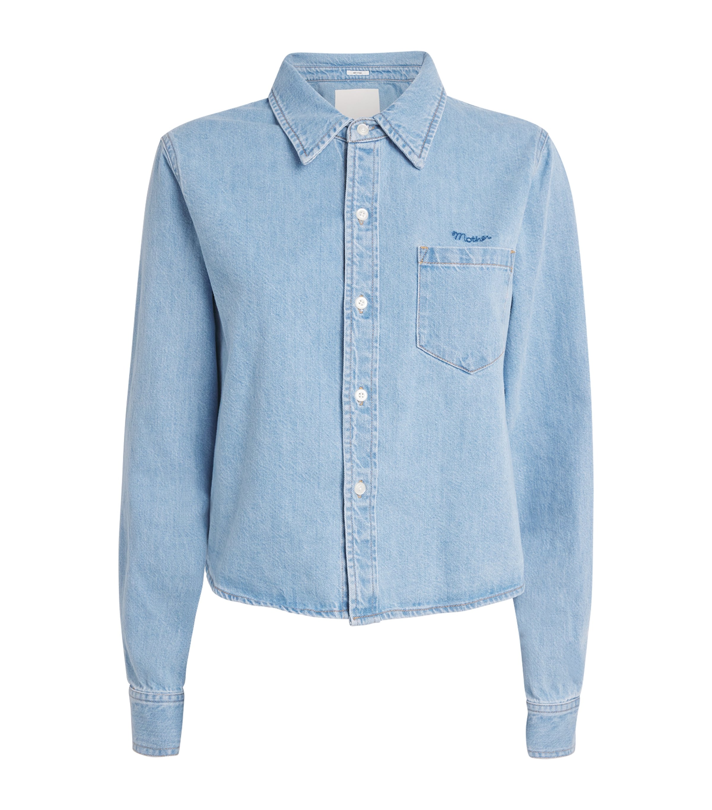MOTHER Womens Denim Honor Roll Shirt Grand Slam Image 1