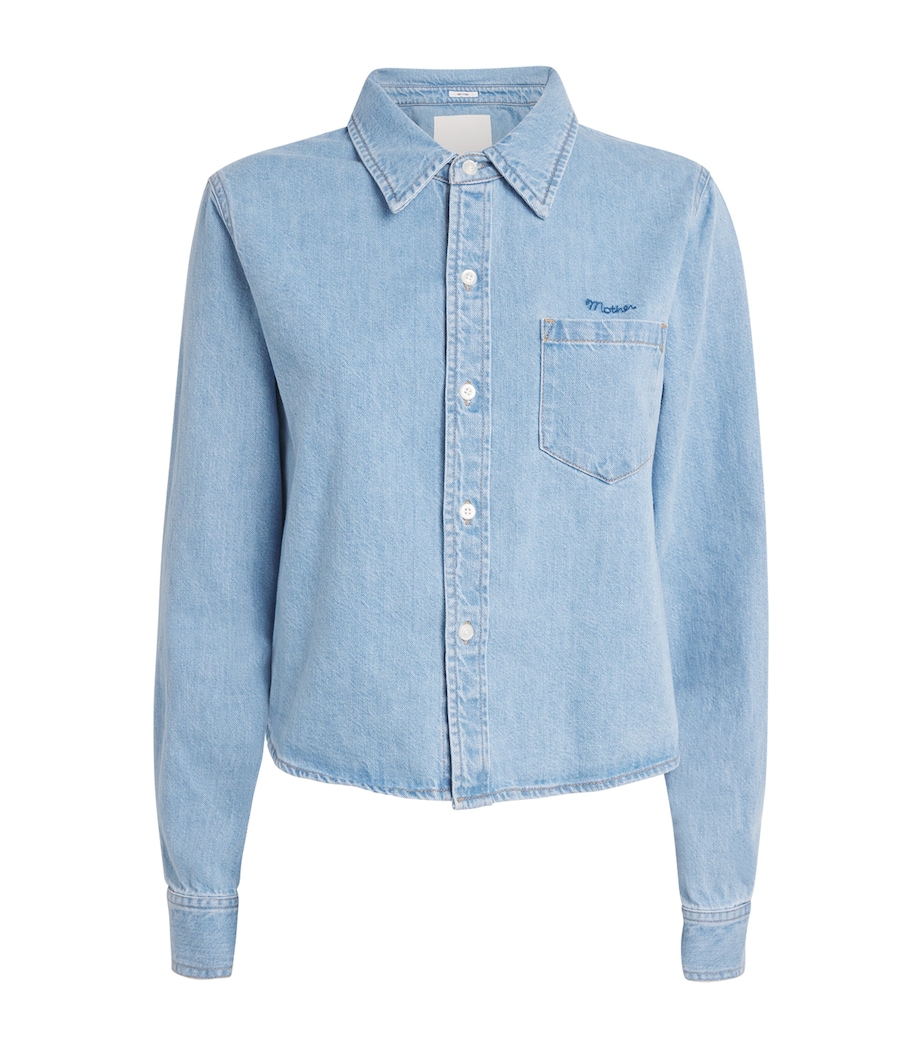 MOTHER Womens Denim Honor Roll Shirt Grand Slam Image 1