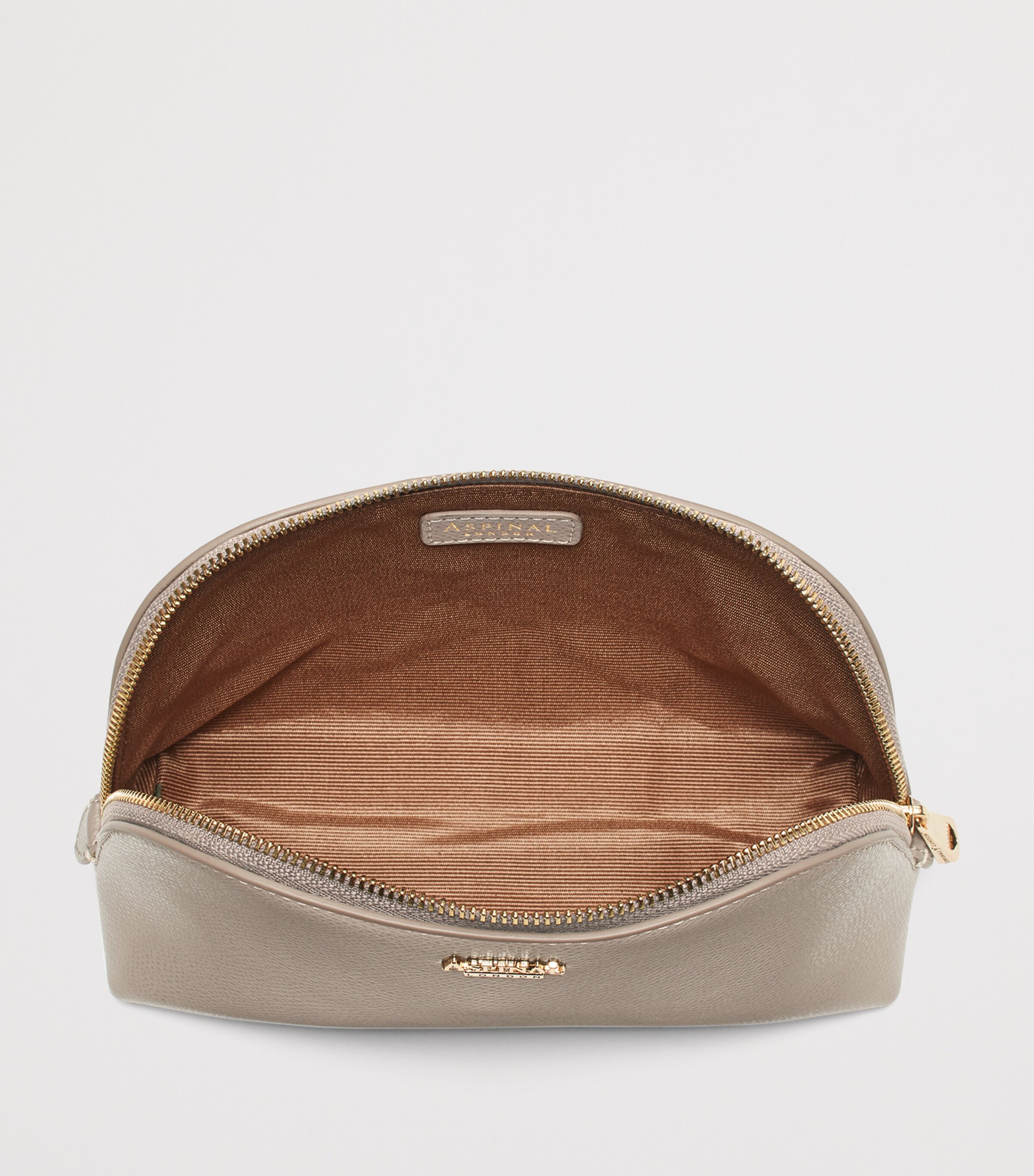 Small Leather Cosmetic Case TAUPE Image 4