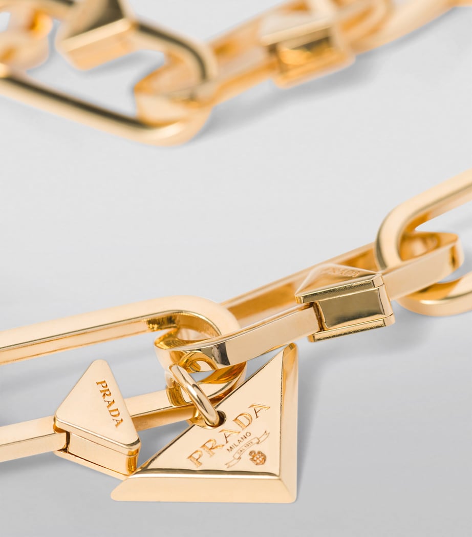 Prada Triangle Chain Necklace Image 3