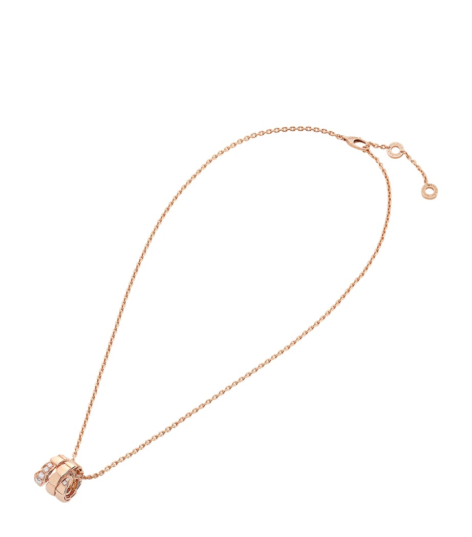 Rose Gold and Demi Pavé Diamond Serpenti Viper Necklace PINK GOLD Image 1