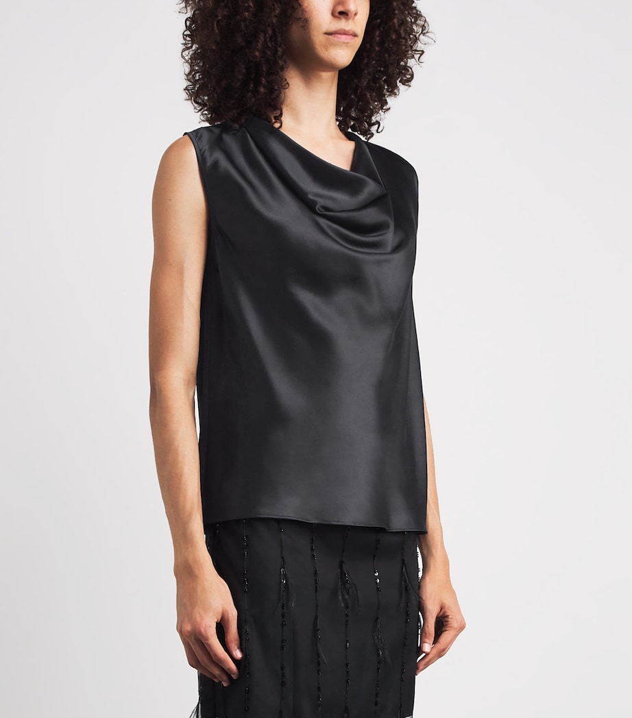 Rag & Bone Womens Silk Vinnie Top Black Image 4