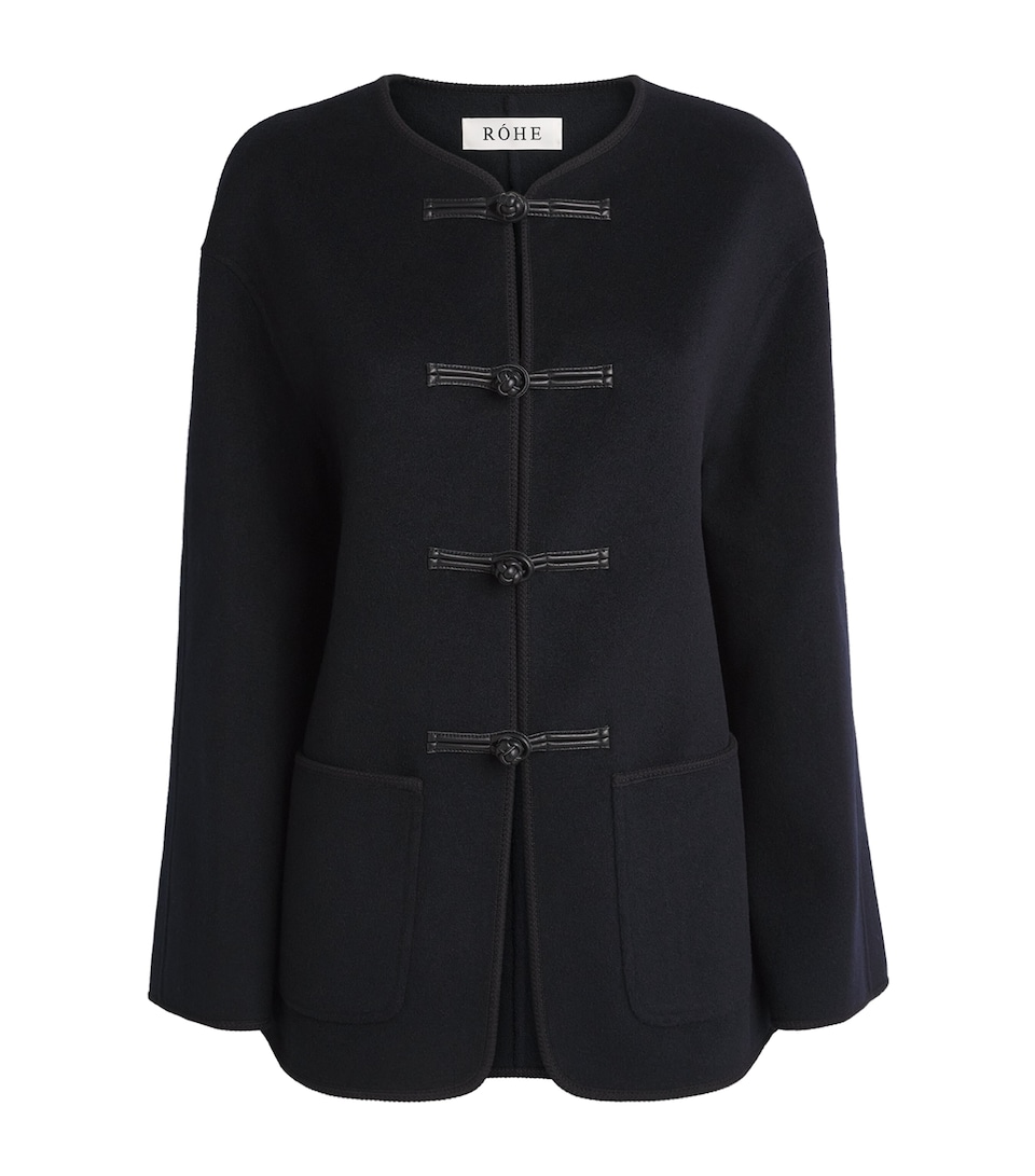 Róhe Cashmere-Wool Pankou Jacket Navy