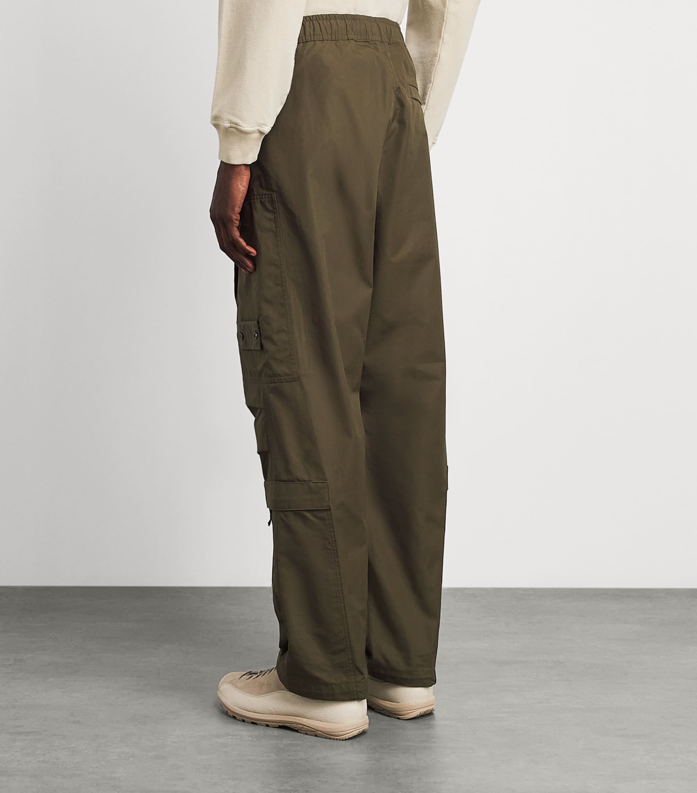 Stone Island Mens Cotton-Canvas All-Weather Ghost Trousers Image 5