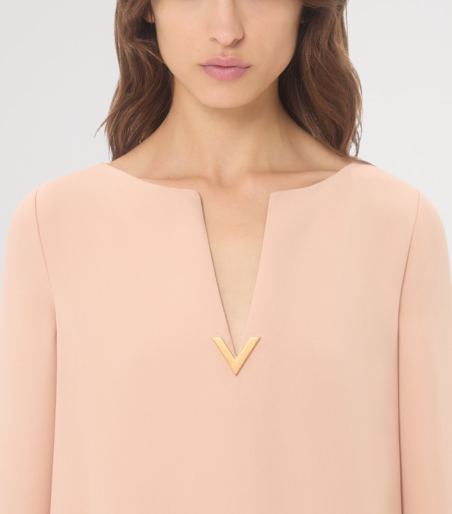 Valentino Womens Silk A-Line Gown Image 5