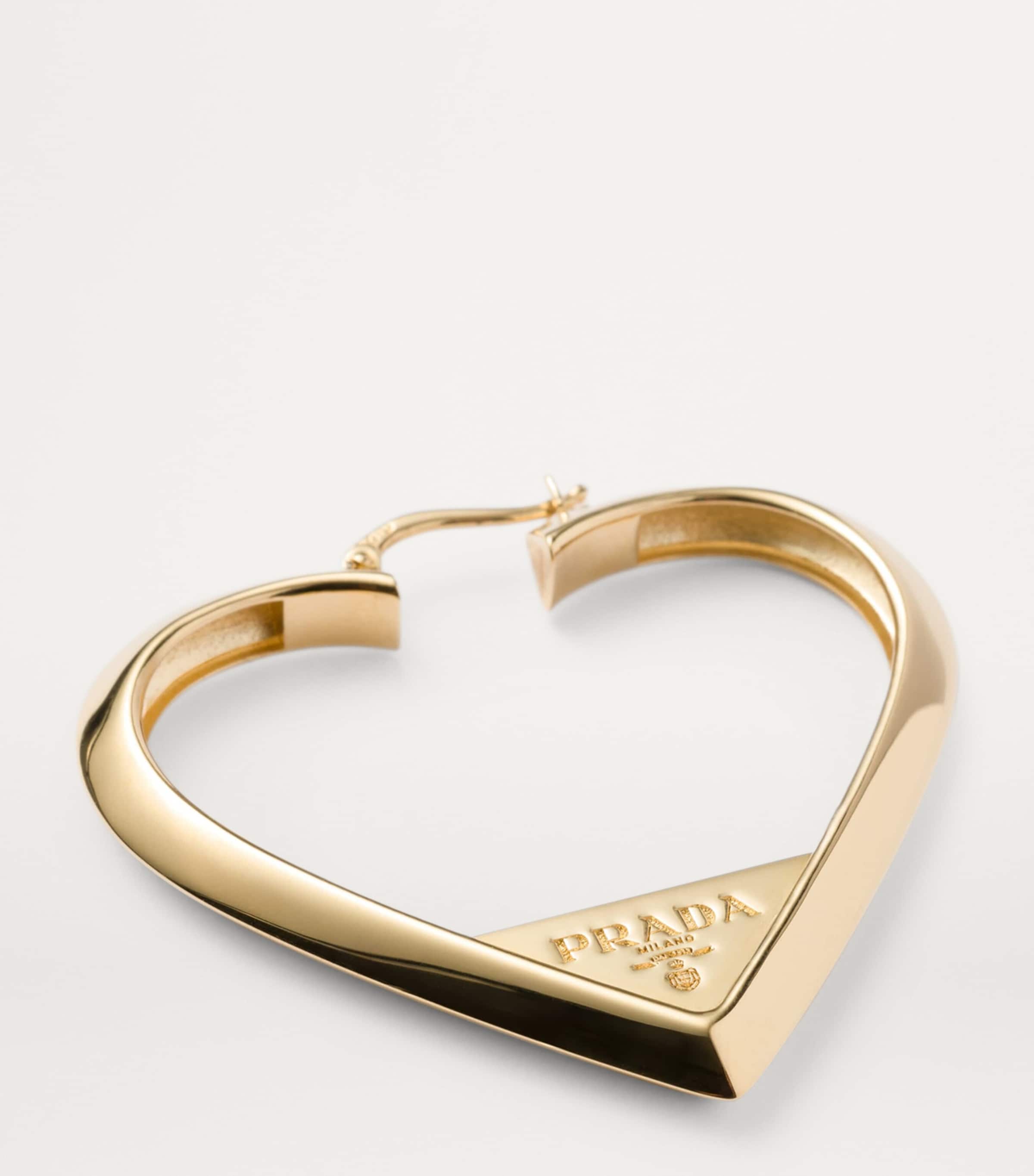 Prada Heart Hoop Earrings Harrods UK