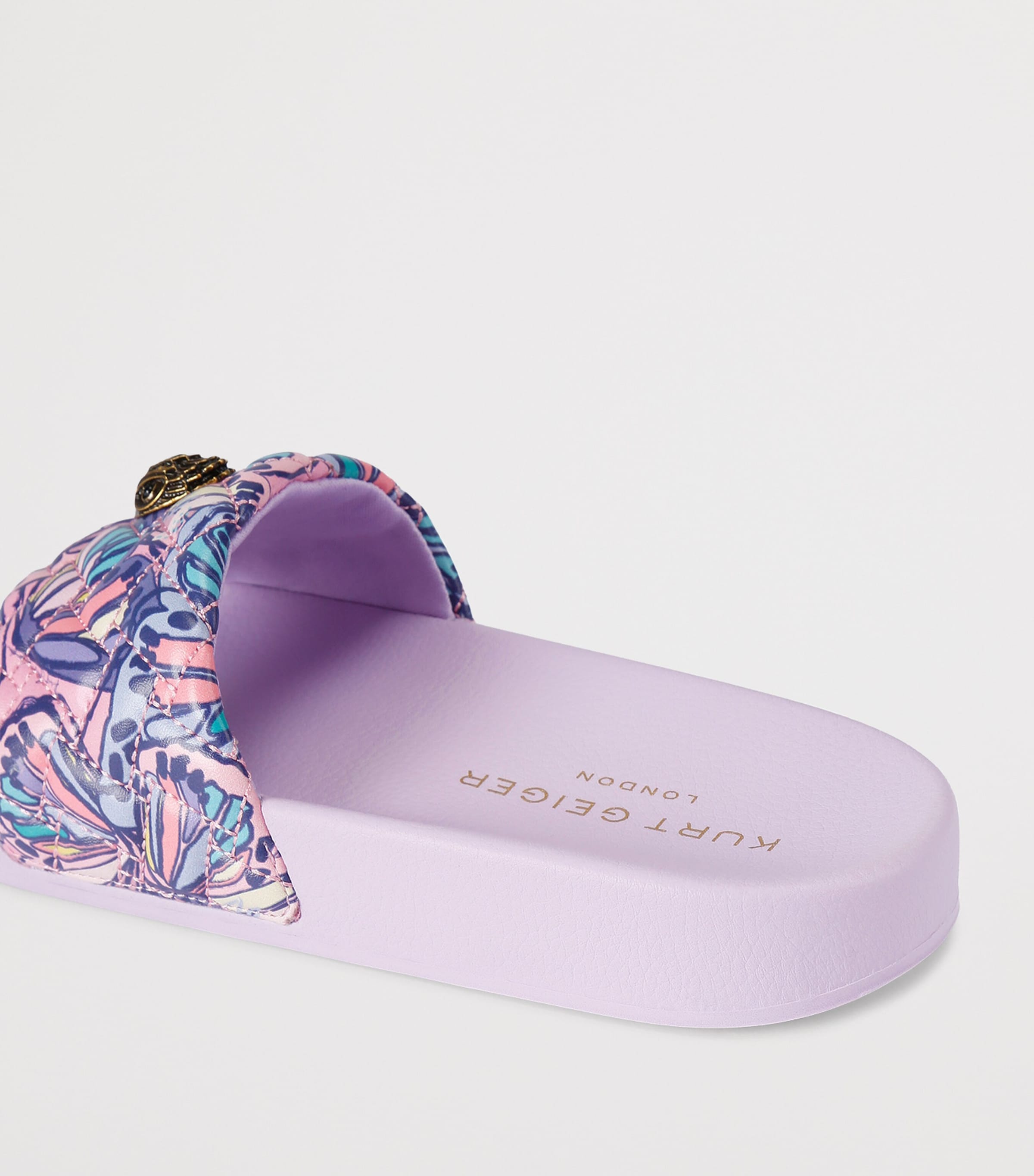 Kurt Geiger London Meena Eagle Slides Lilac Image 3