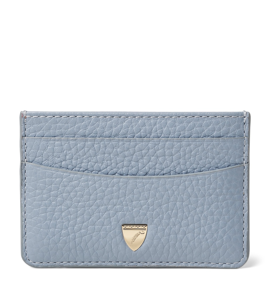 Aspinal Of London Leather Logo Card Holder Skyblue Image 1
