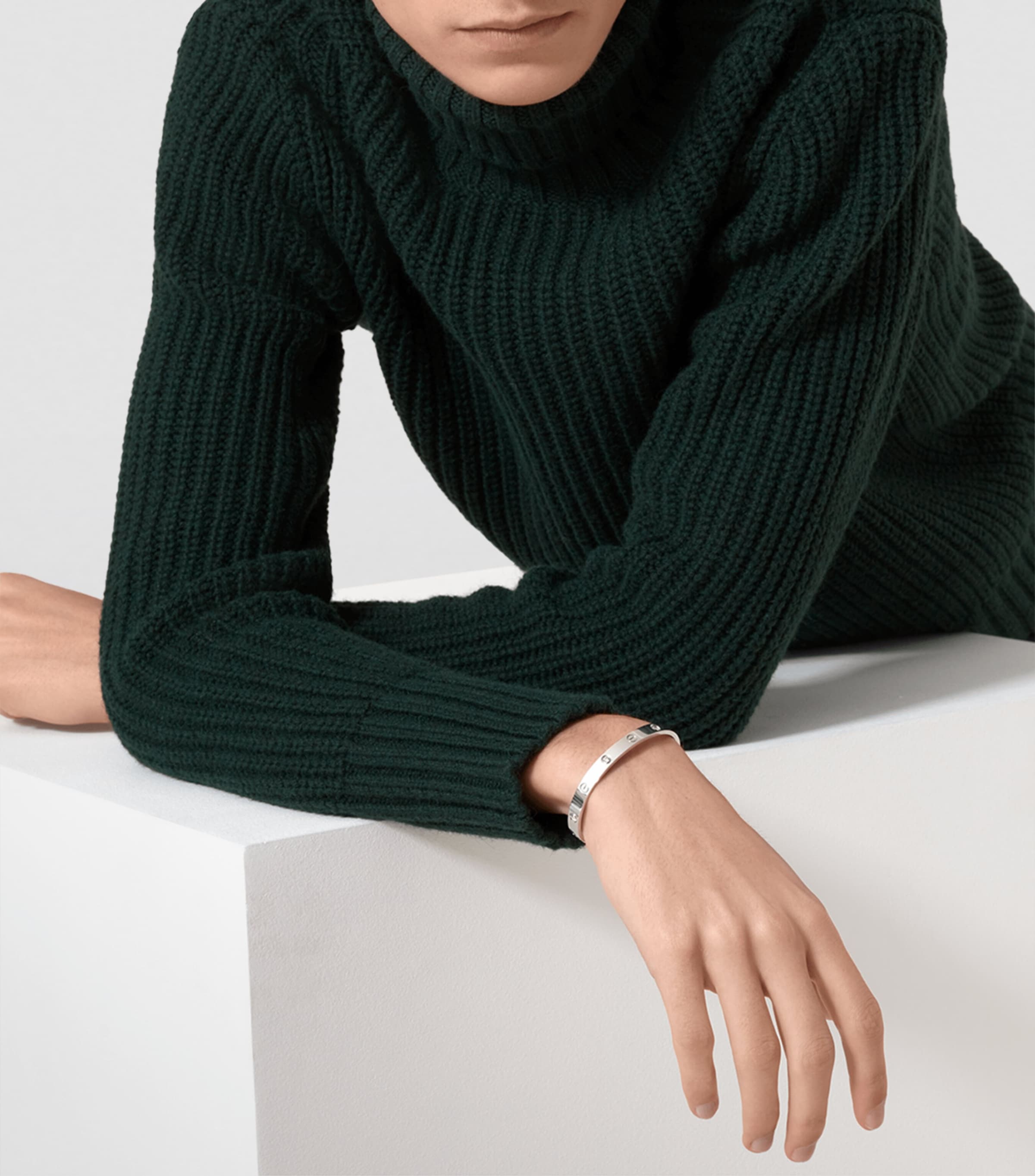 LOVE Classic White Gold 4-Diamond Bracelet WHITE GOLD Image 2