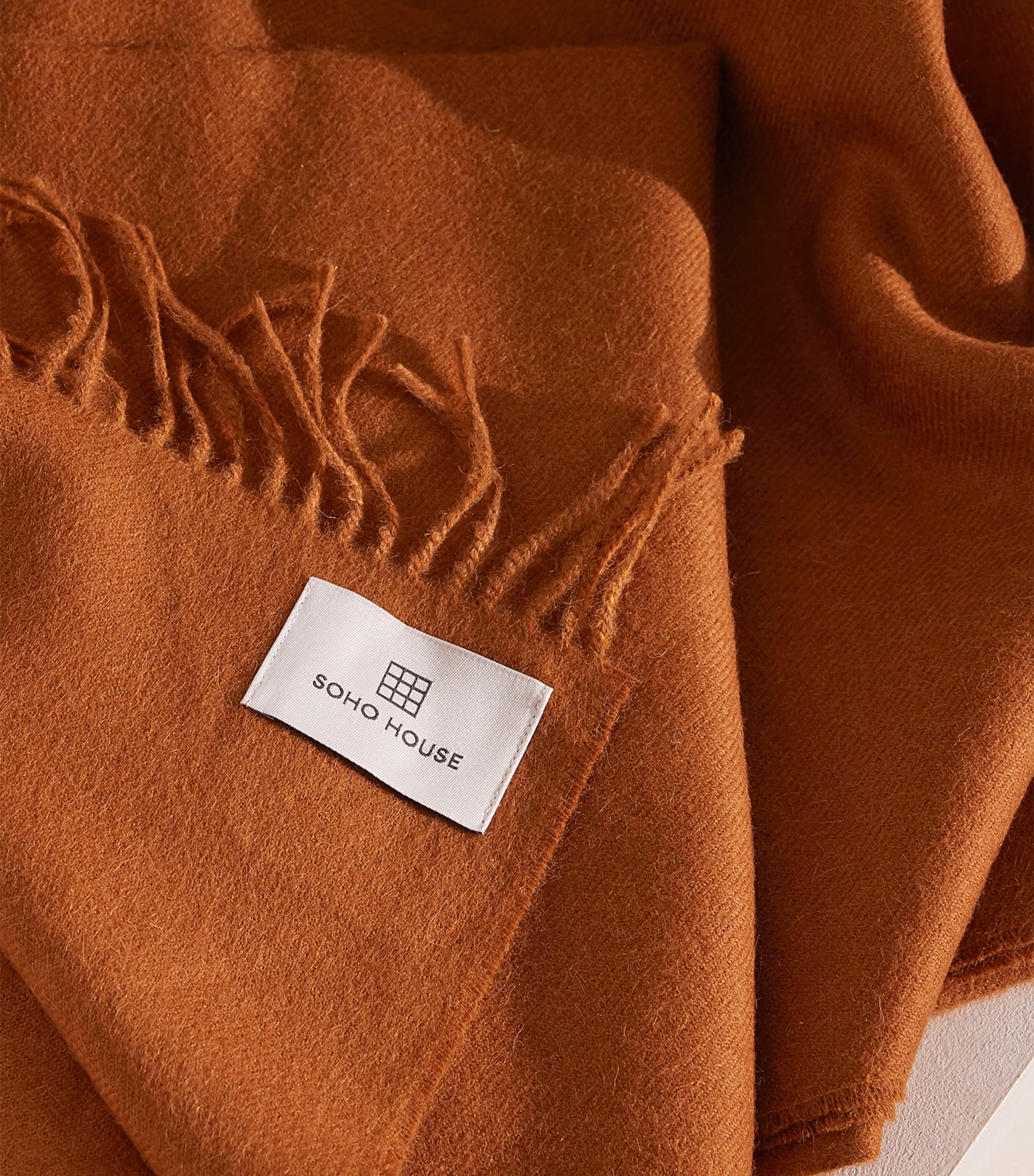 Soho Home Alpaca Wool Maria Throw Orange Image 4