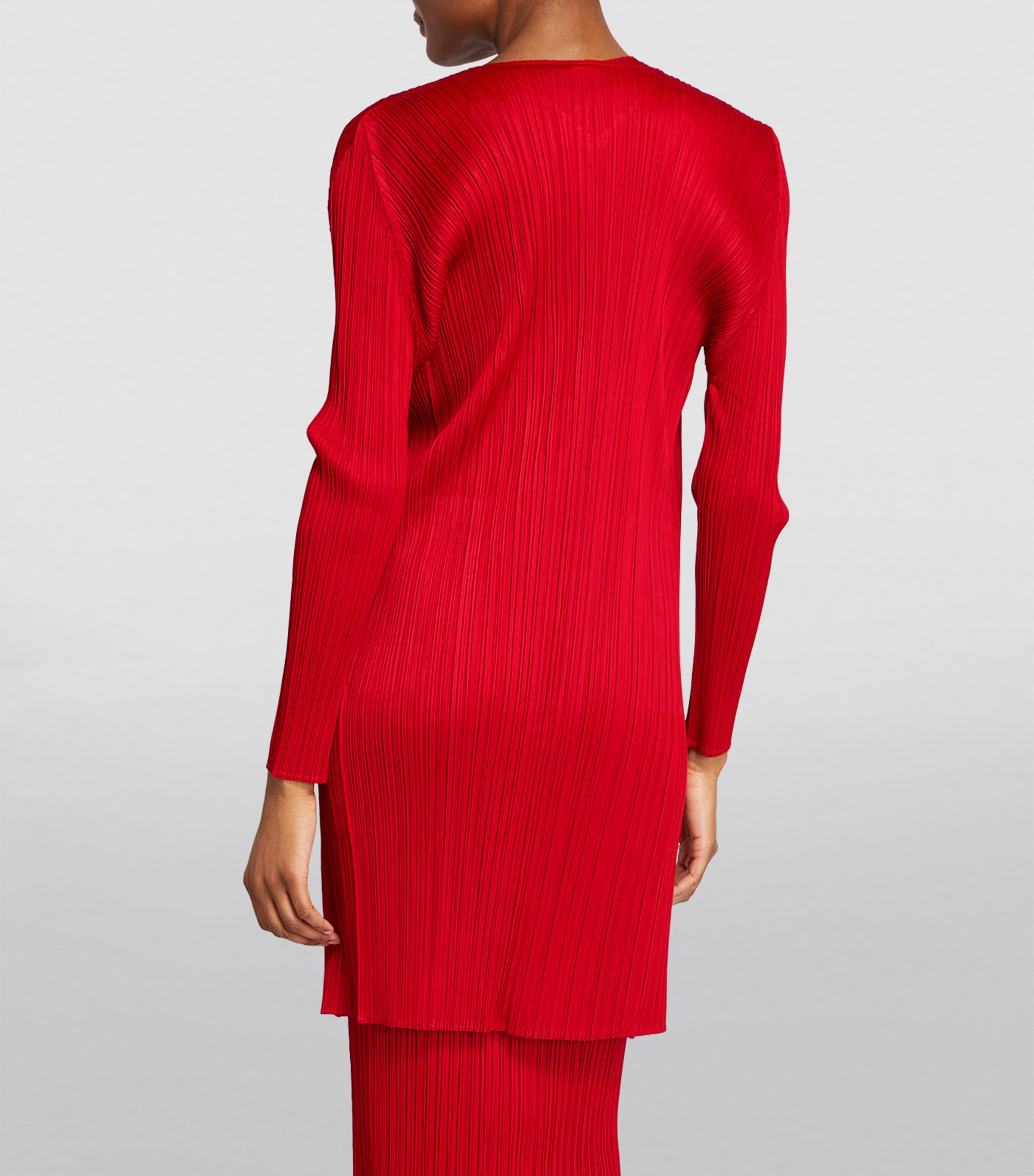 Pleats Please Issey Miyake Basics Long Cardigan Image 4